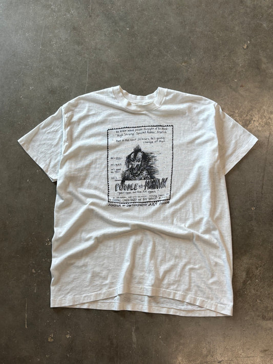 Vintage Poodle with a Mohawk shirt size large