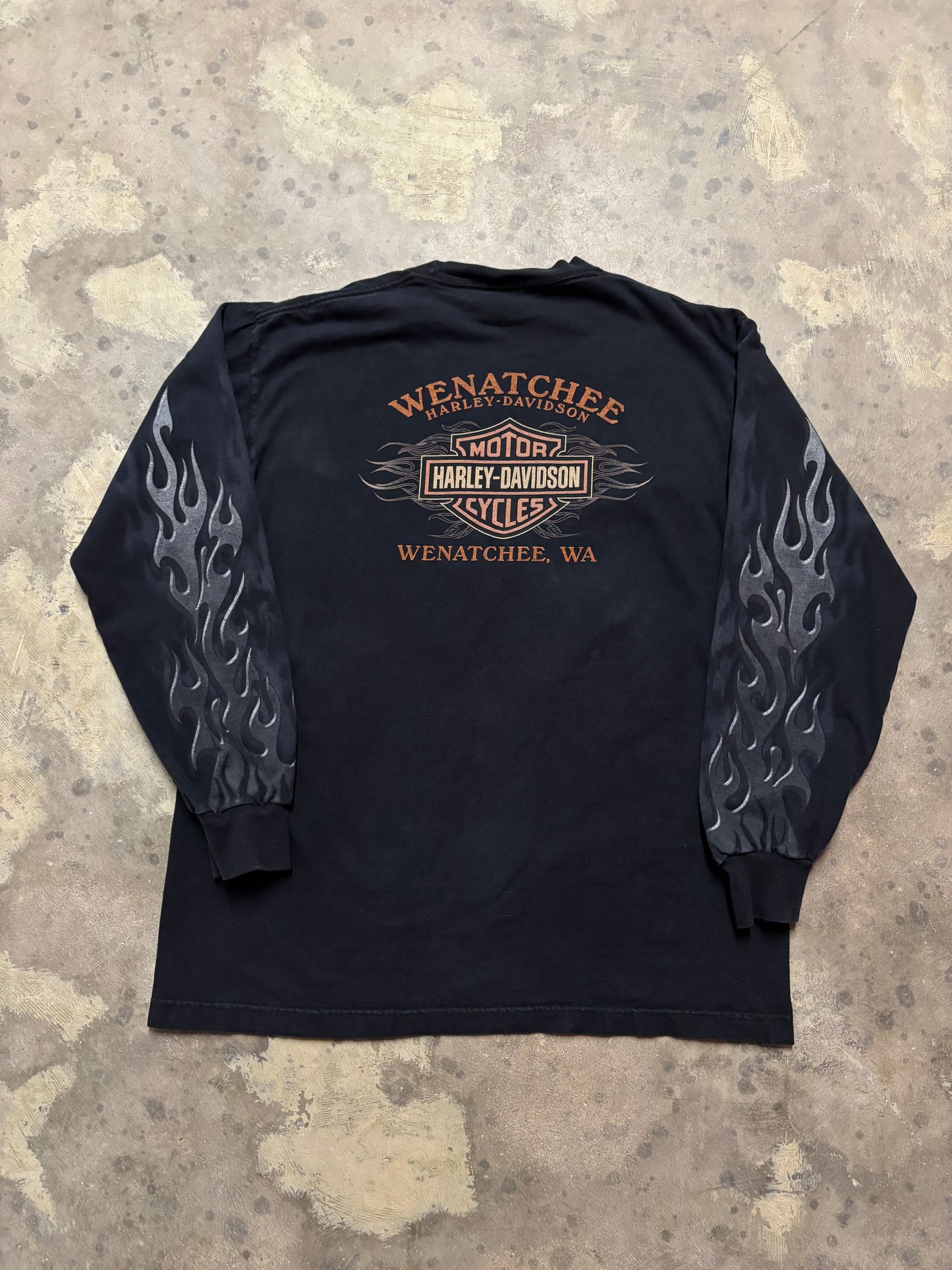 Vintage Harley Davidson Iron Flame longsleeve shirt size large