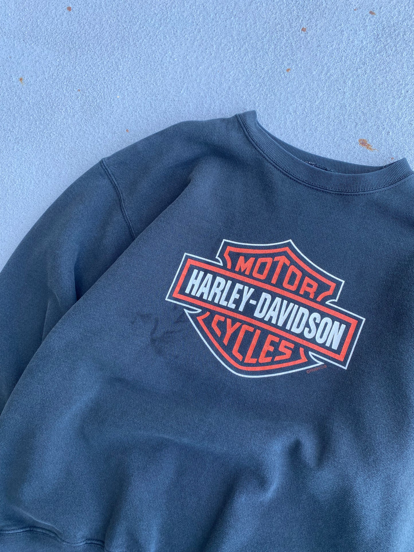 Vintage Harley Davidson Flame shield Sweatshirt size Large