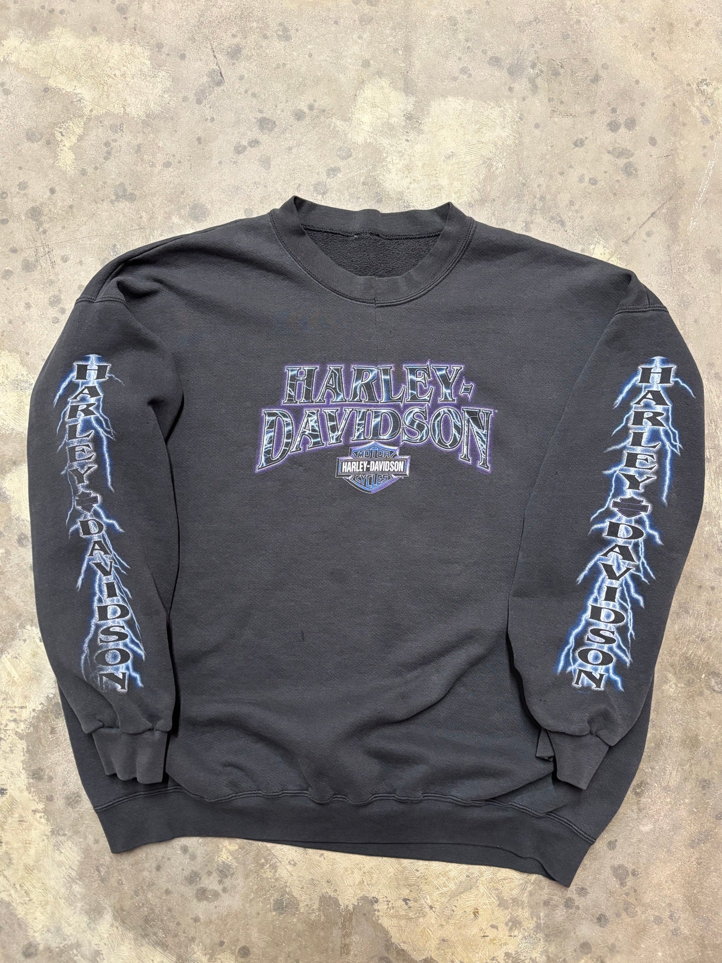Vintage Harley Davidson Lightning crewneck size xxl repaired