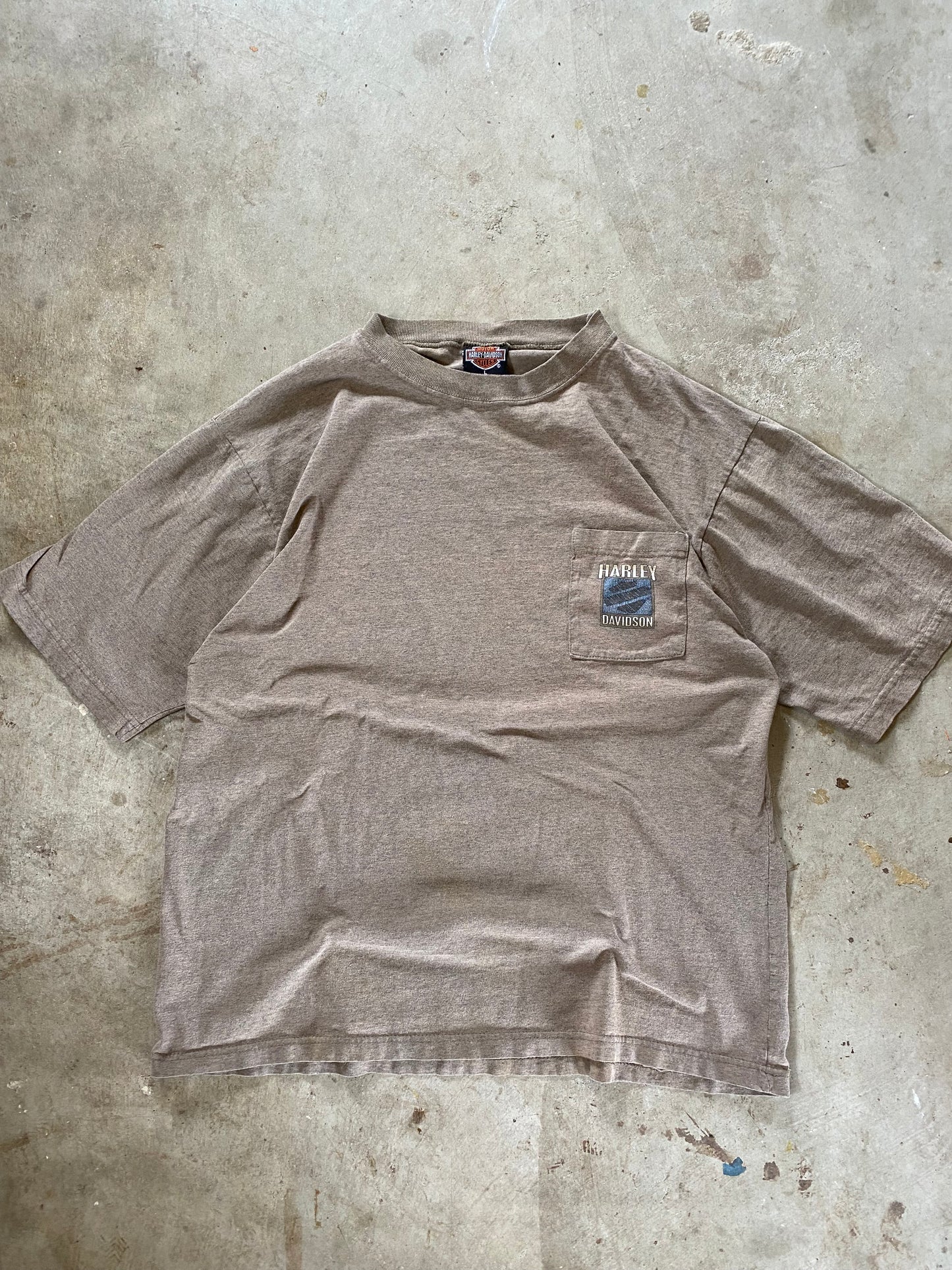 Vintage Harley Earth Tone Pocket shirt Size Large