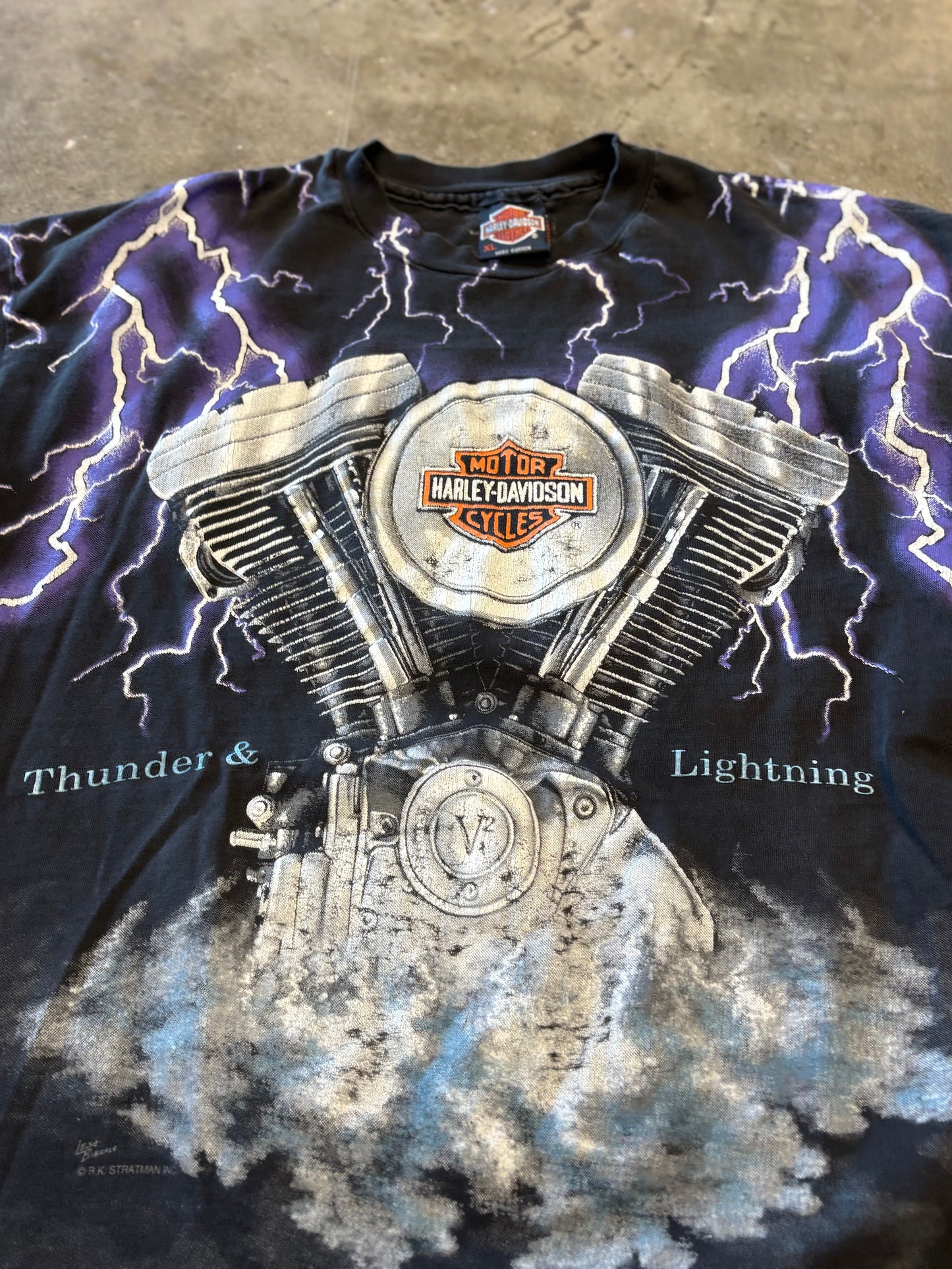 Vintage Harley Purple Lightning shirt size XL
