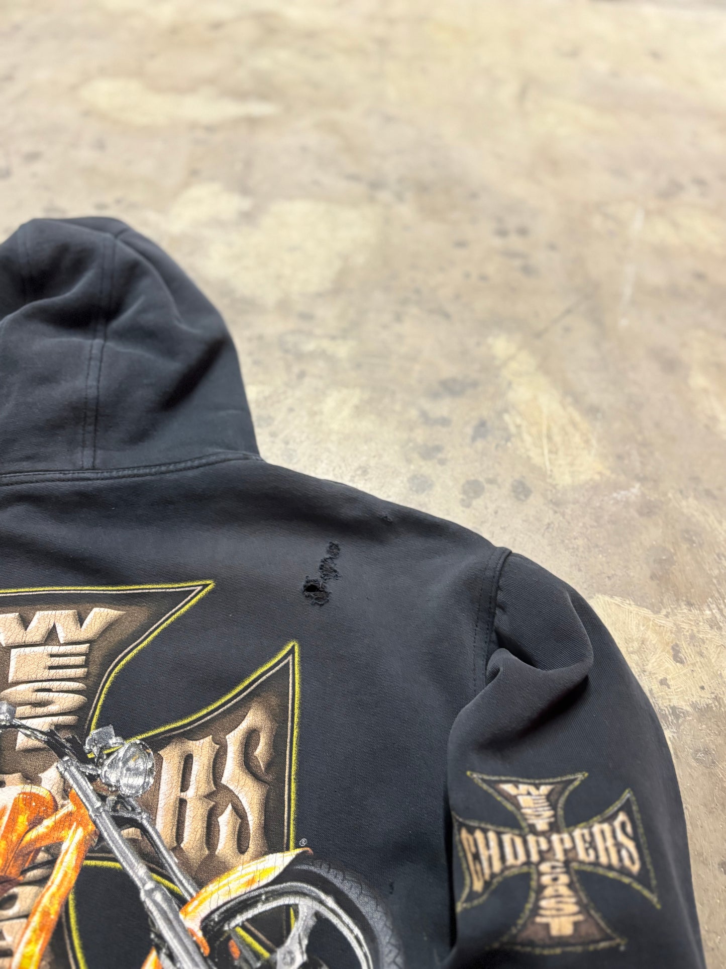 Vintage West Coast Choppers Bronze hoodie size XL