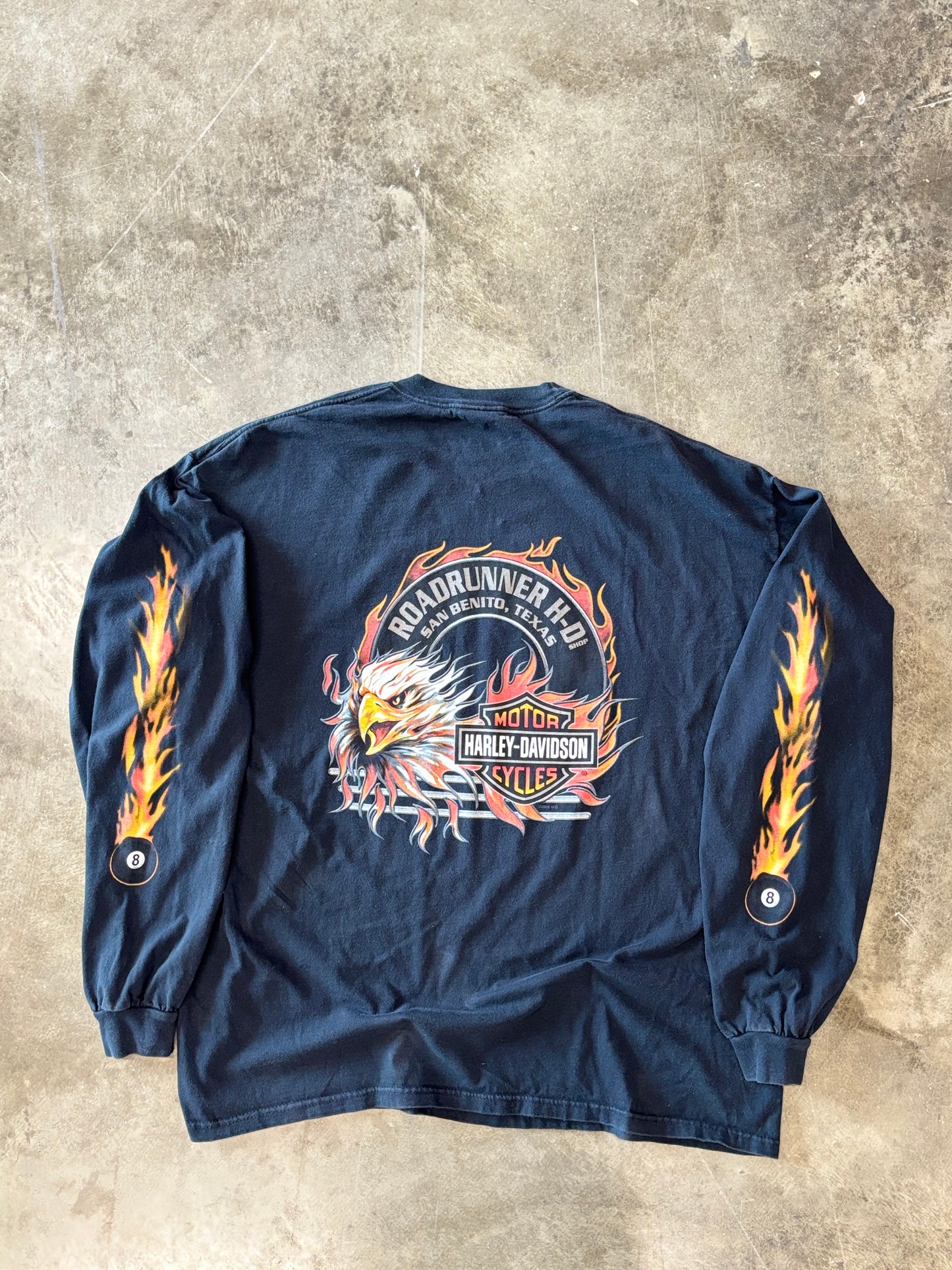 Vintage Harley Davidson Pool Ball long sleeve size xxl