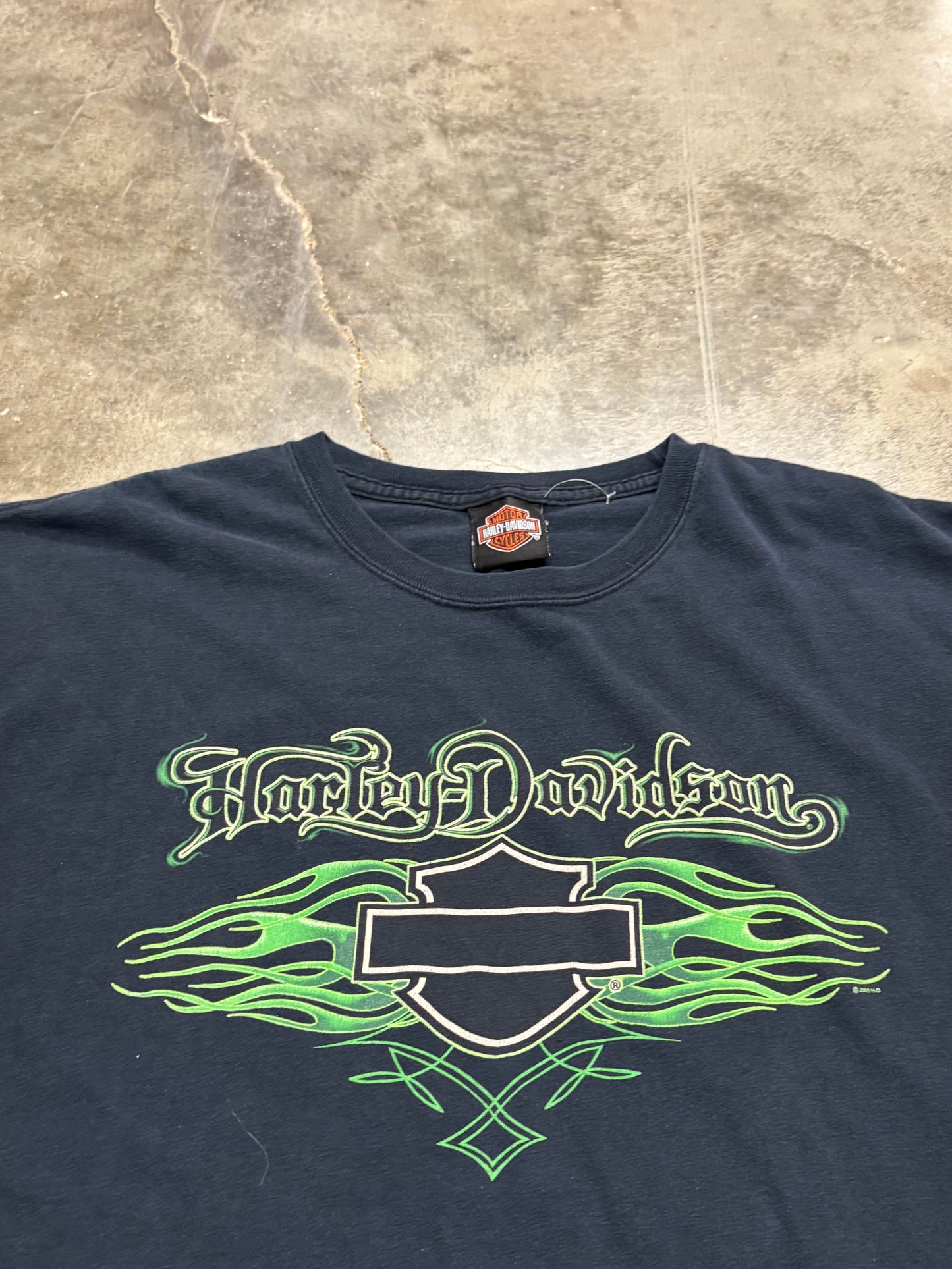 Vintage Harley Davidson Green Blade long sleeve size xl