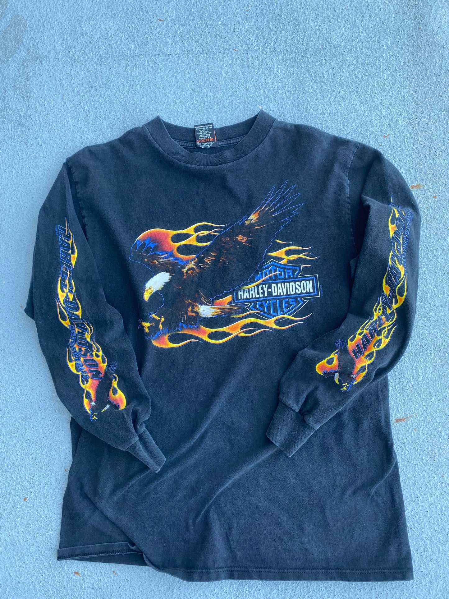 Vintage 90’s Harley Davidson Flaming Eagle long sleeve size large