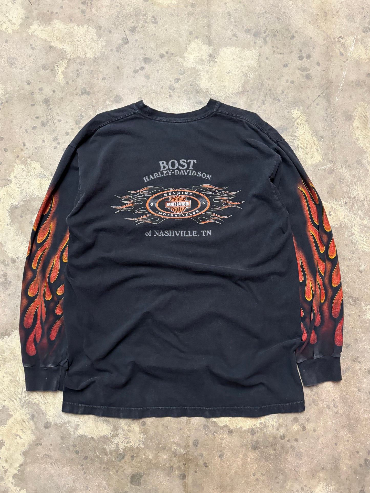 Harley Davidson Script Inferno size extra large long sleeve shirt