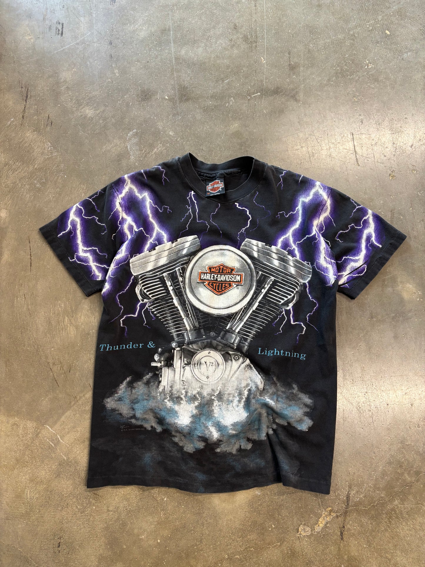 Vintage Harley Davidson purple Lightning size medium