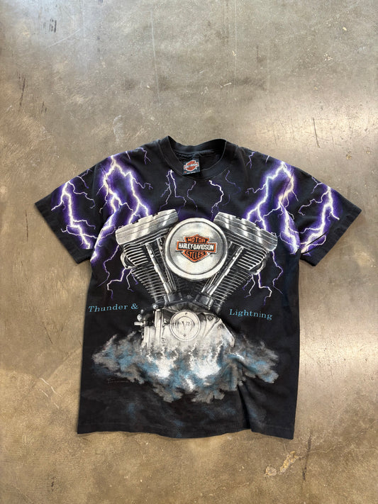 Vintage Harley Davidson purple Lightning size medium