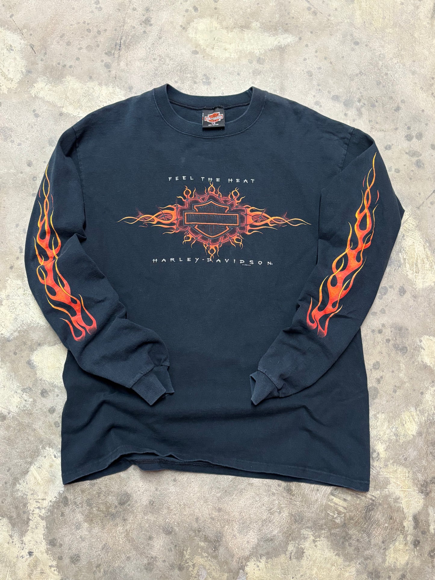 Vintage Harley Davidson Feel the heat long sleeve size large