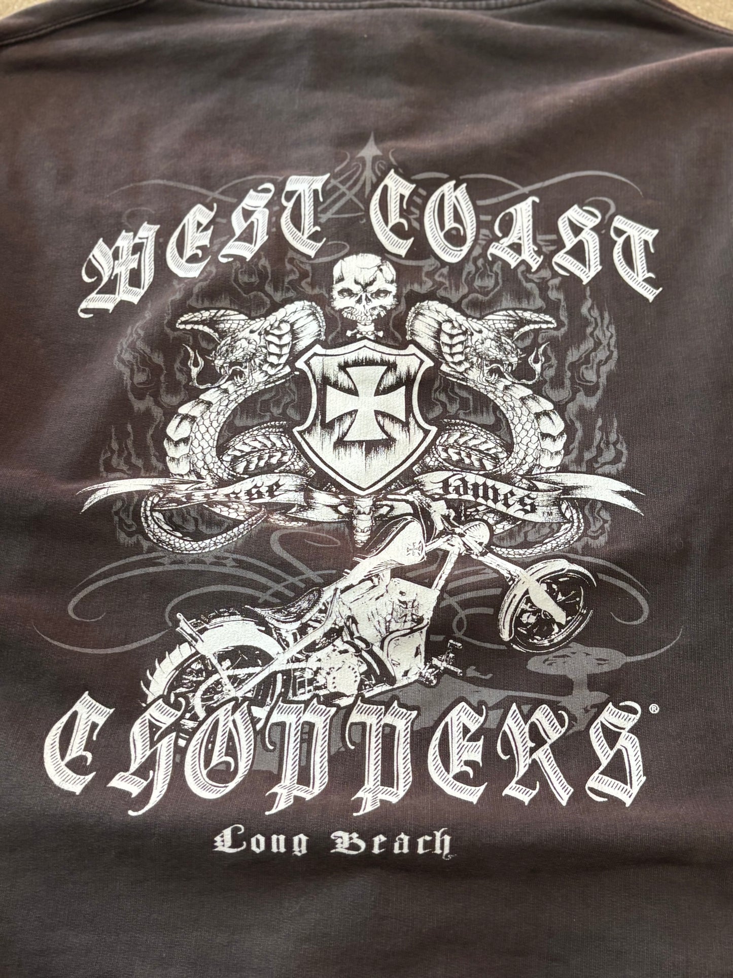 Vintage west coast choppers zip up hoodie size XL
