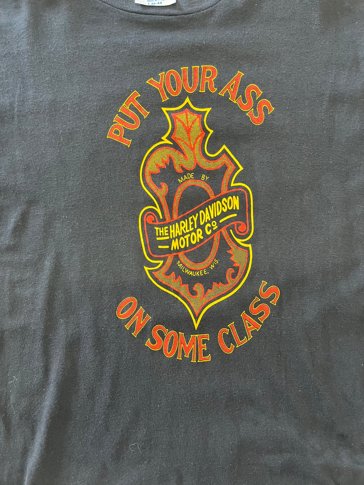 Vintage 80’s Harley Davidson put your ass shirt size large