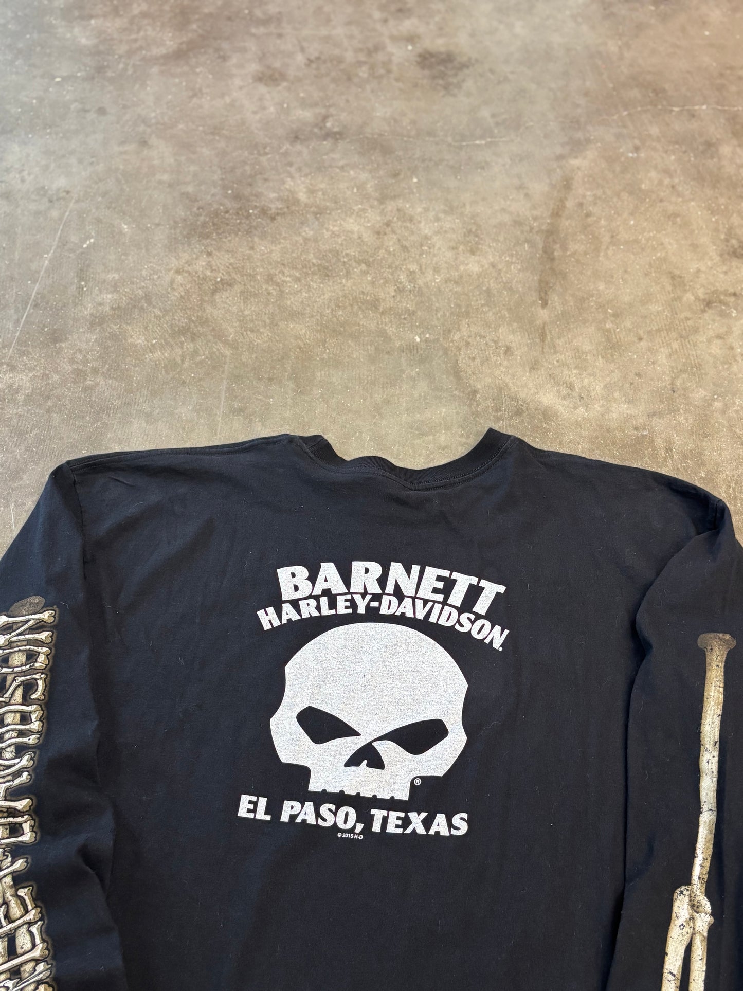 Vintage Harley Davidson skull long sleeve 2XL