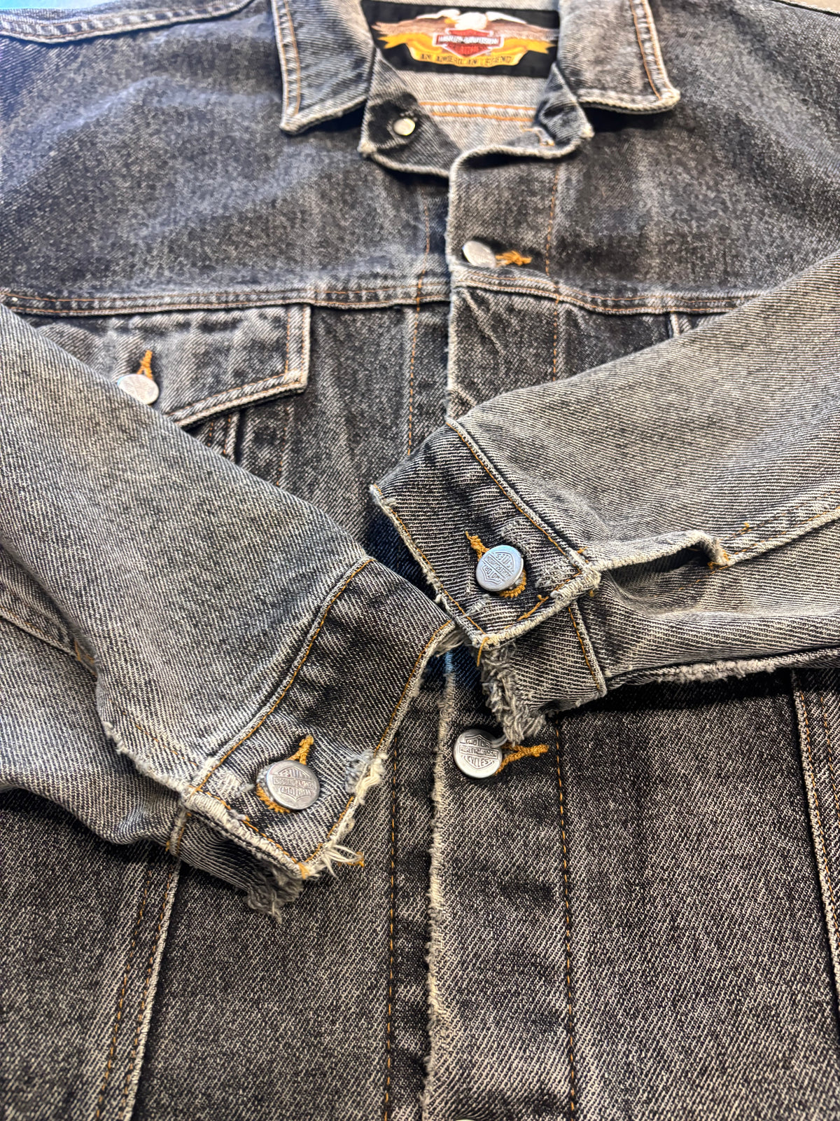 Vintage Harley Davidson Denim Jacket size large
