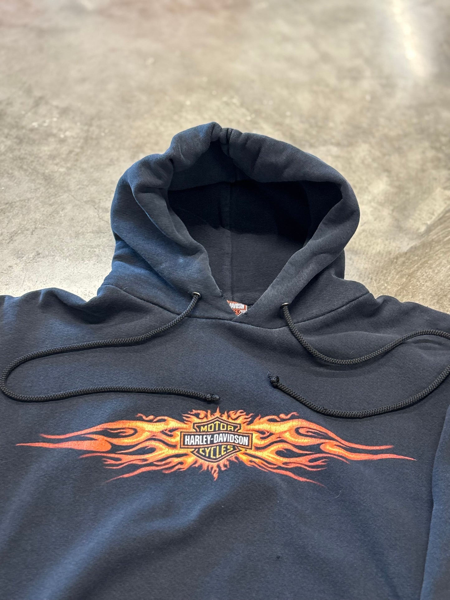 Vintage Harley Davidson Flame hoodie size large