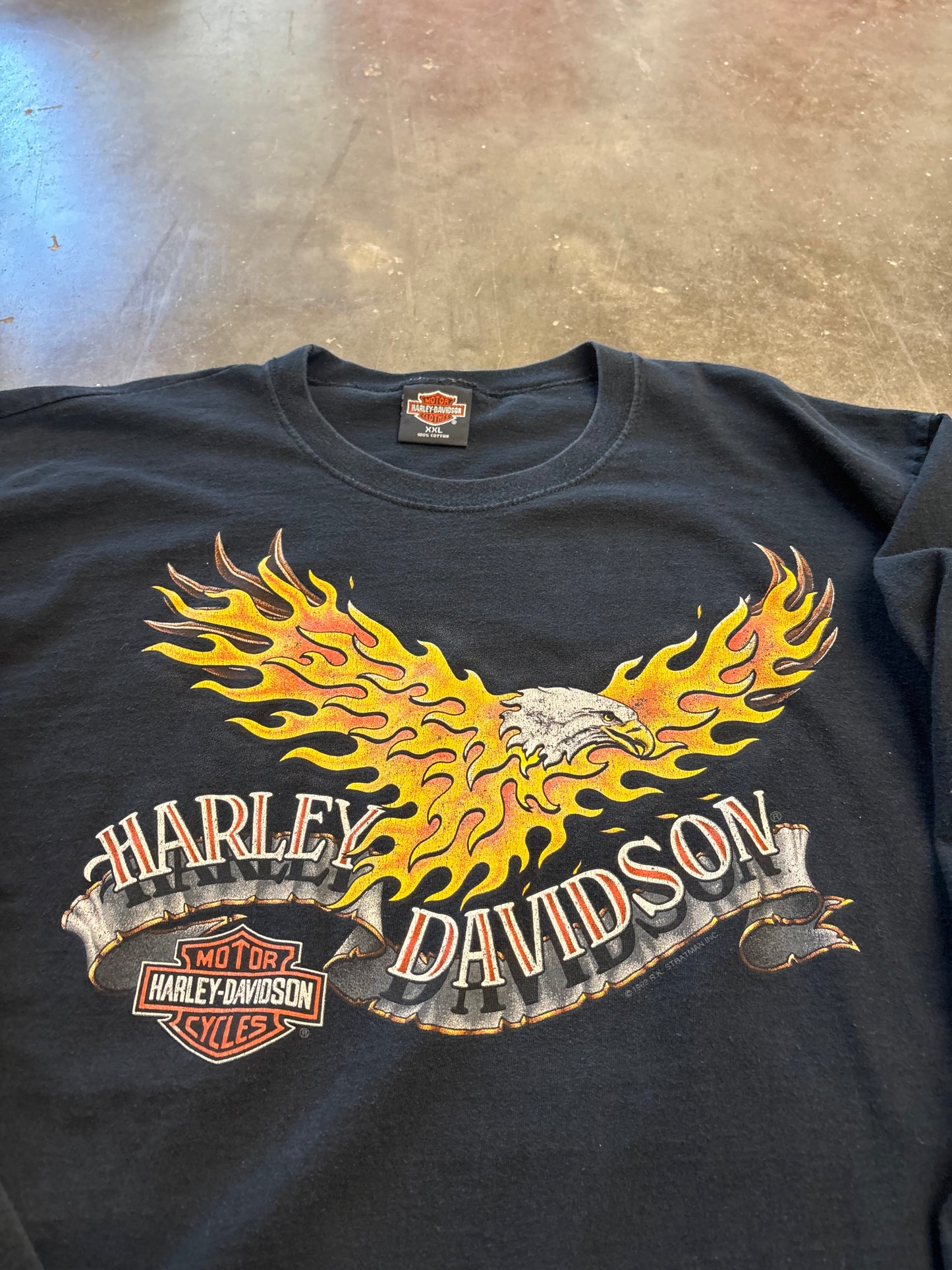 Vintage Harley Davidson Flaming Eagle long sleeve size xxl