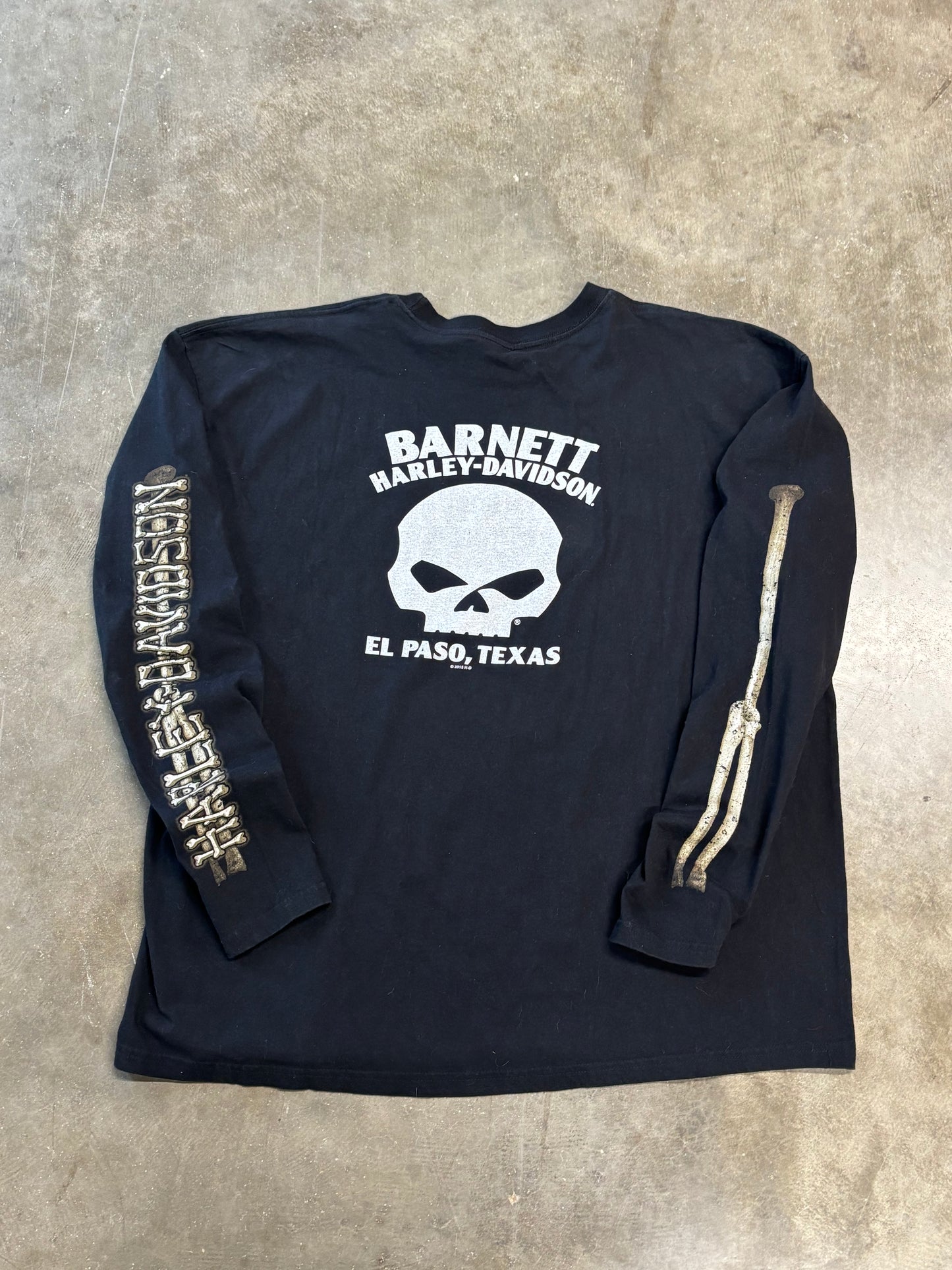 Vintage Harley Davidson skull long sleeve 2XL