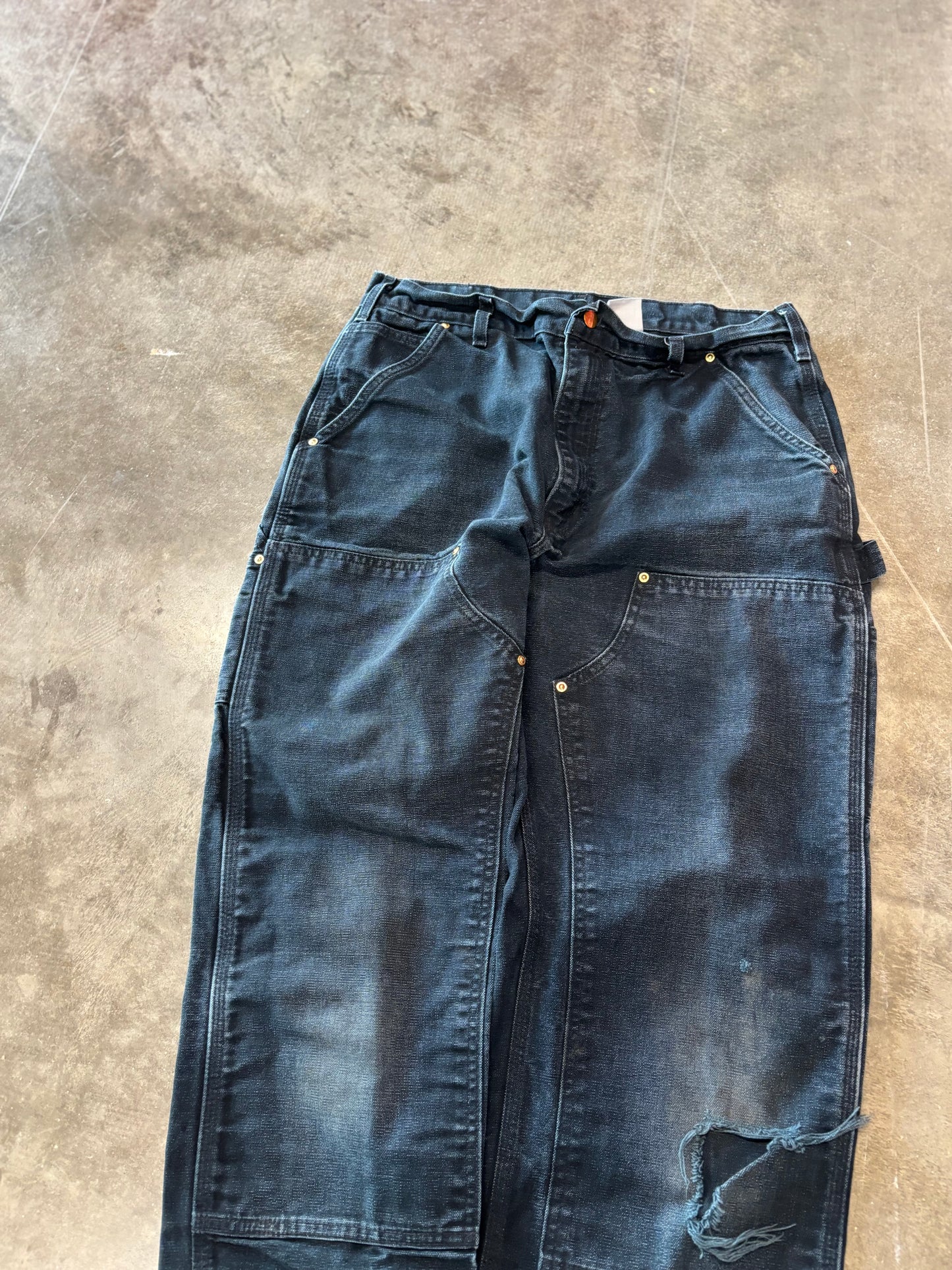 Vintage Black carhartt double knees