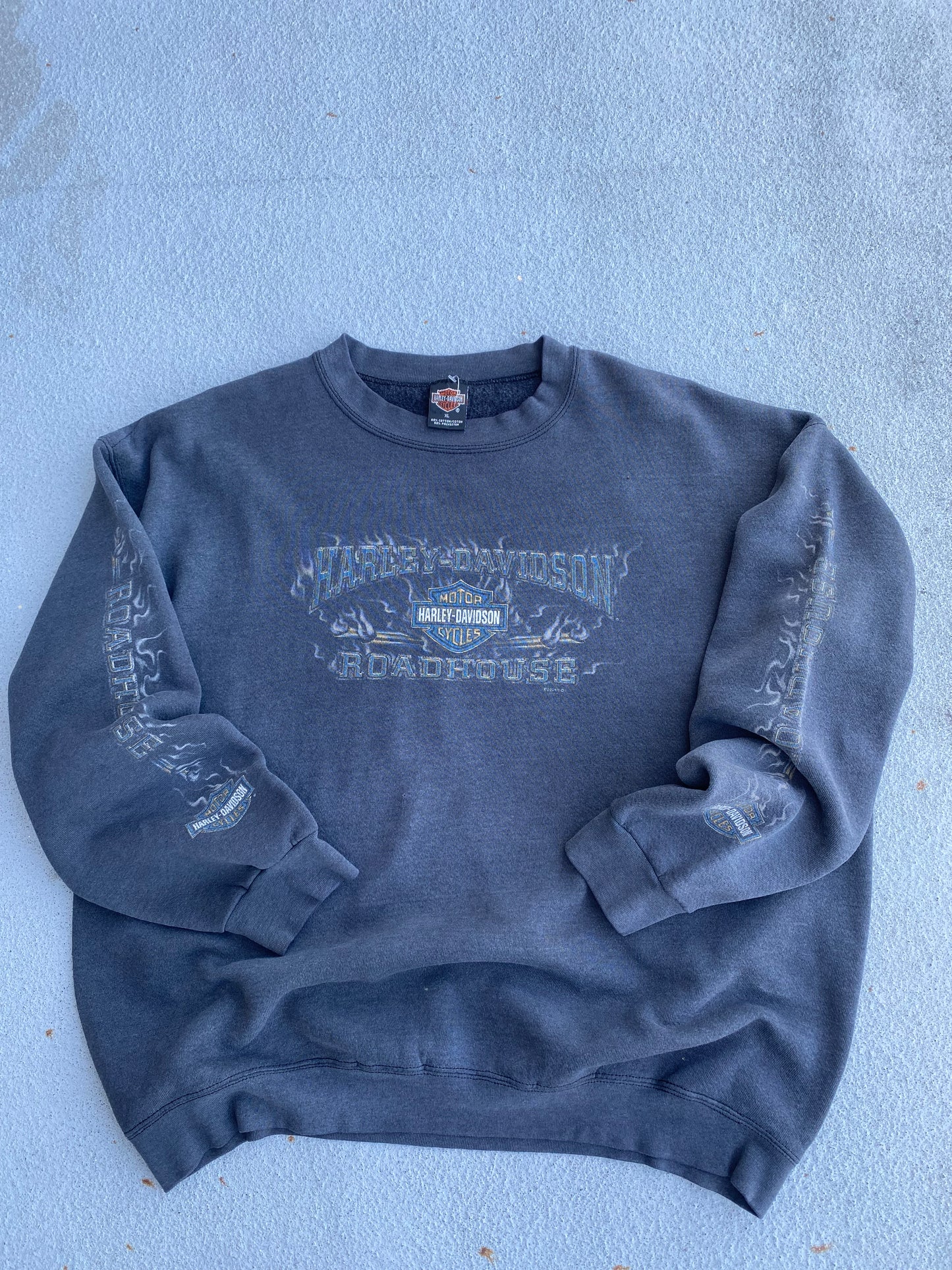 Vintage Harley Davidson Smoking Sleeves Sweatshirt Size XL