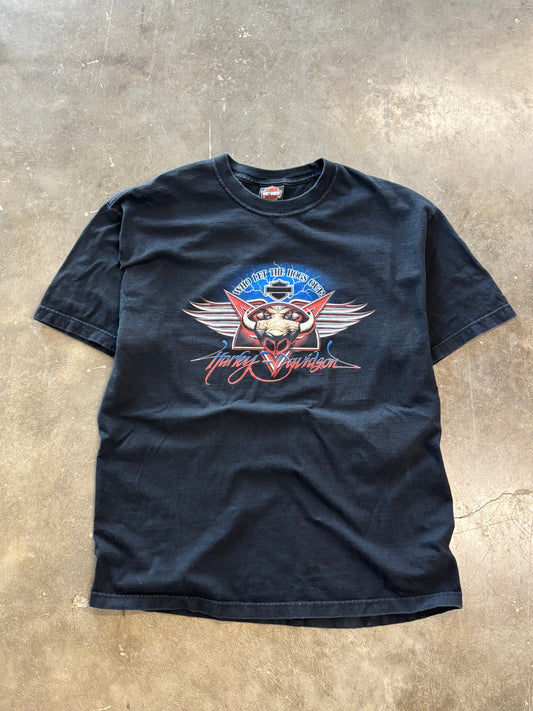 Vintage Harley Davidson who let the hogs out shirt size xl