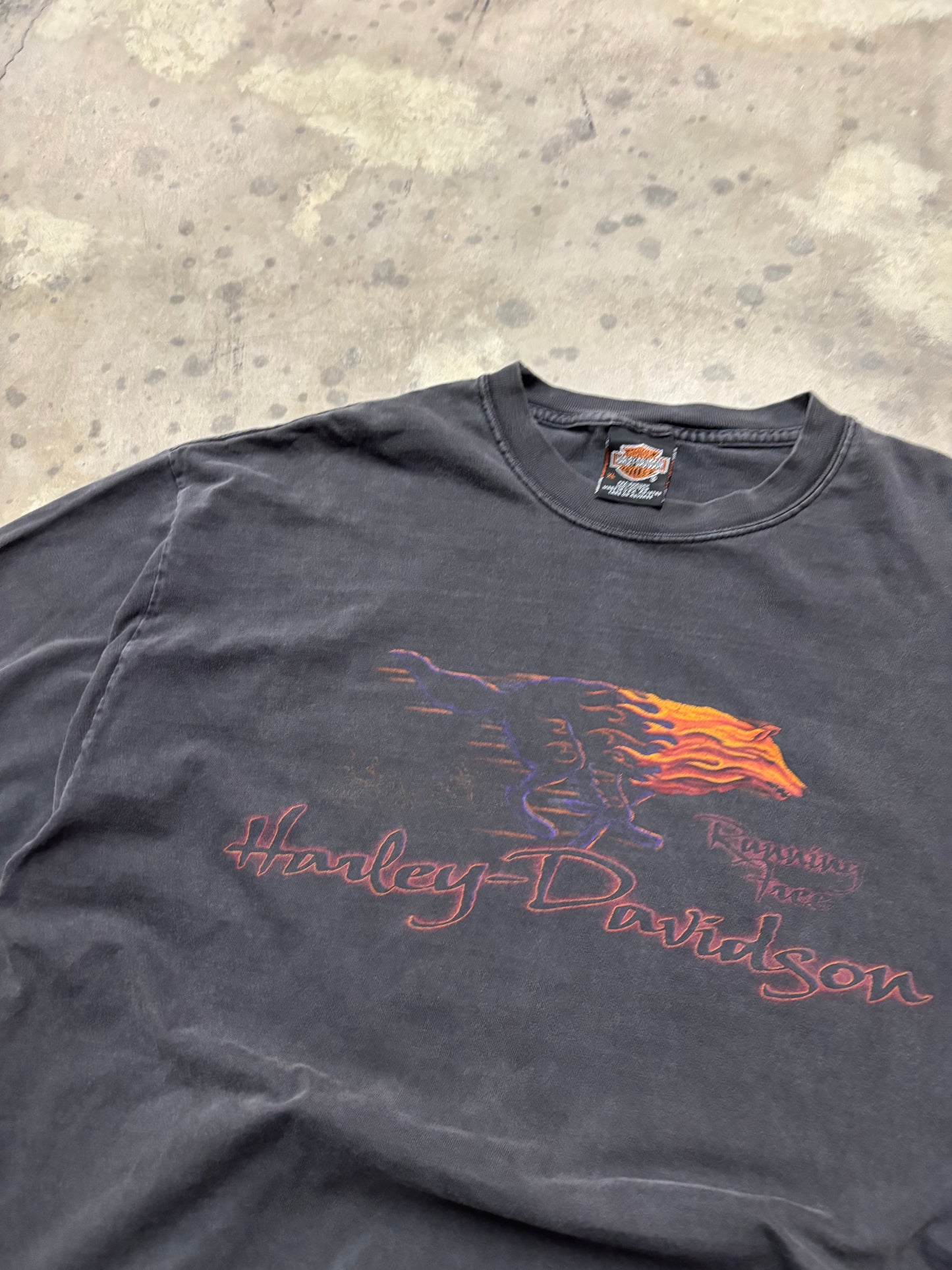 Vintage Harley Davidson flame Eagle shirt size XL