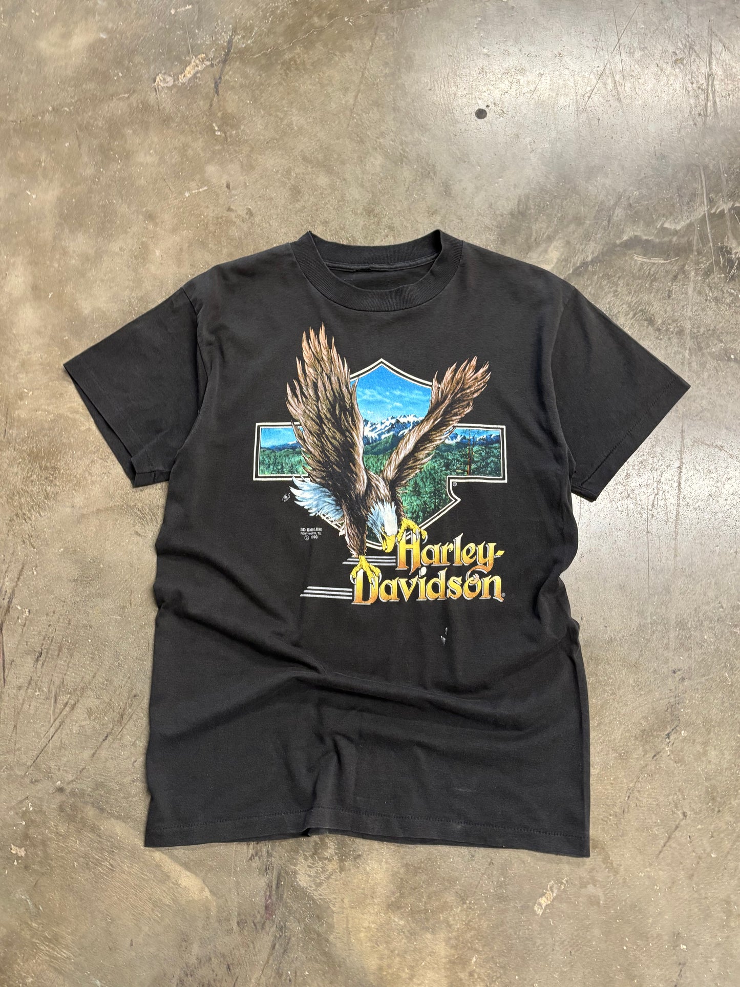 Vintage Harley Davidson 3D emblem shirt size large