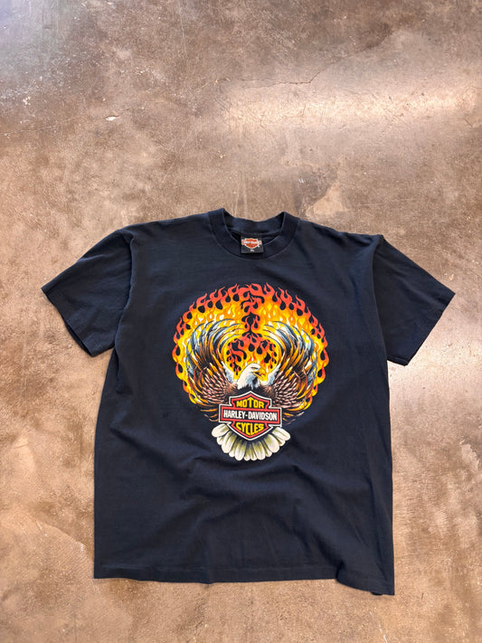 Vintage Harley Davidson Flaming Eagle shirt size xl