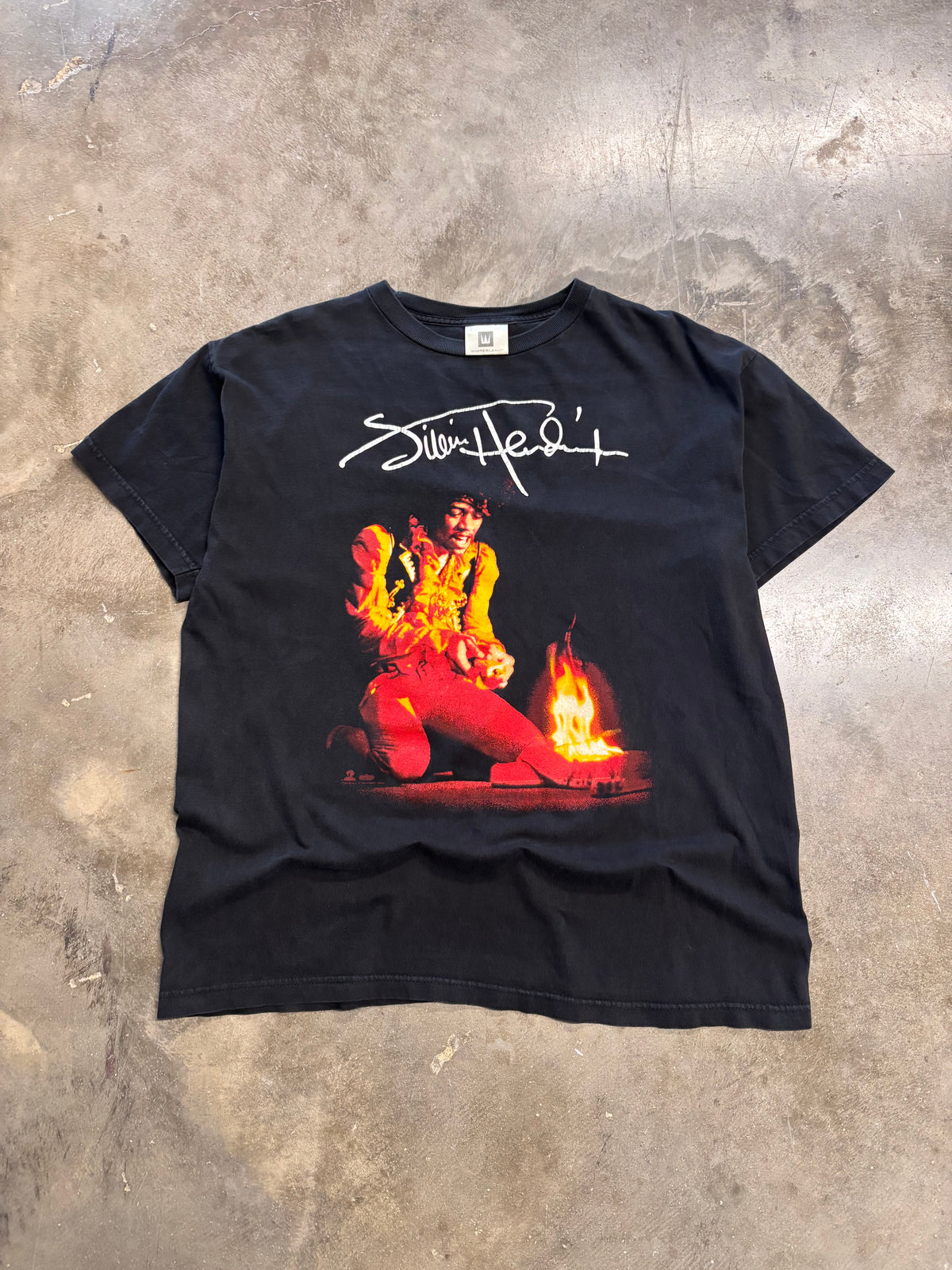 Vintage Jimi Hendrix Flaming Guitar shirt size Extra large