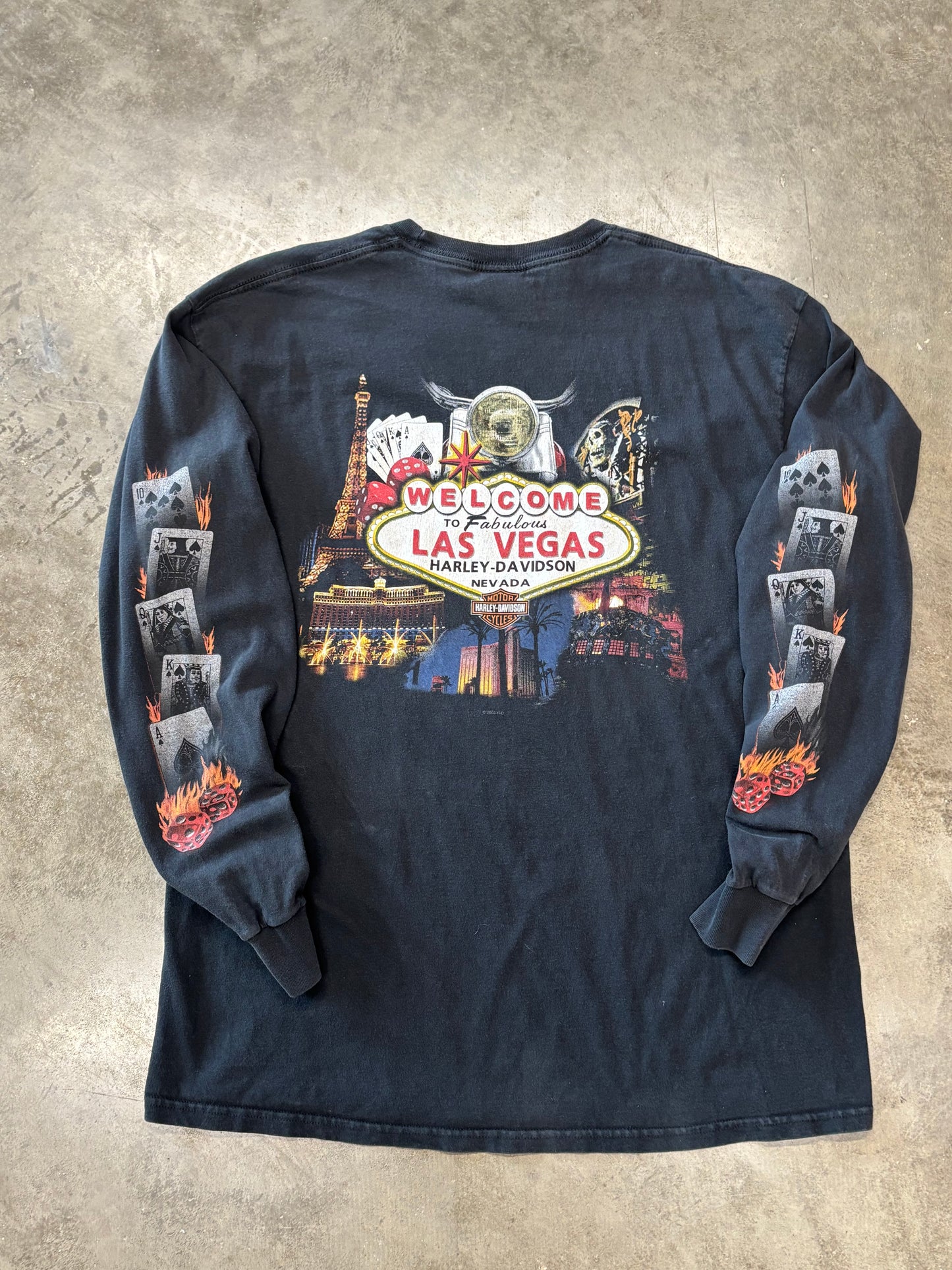 Vintage Harley Davidson Poker long sleeve size xl