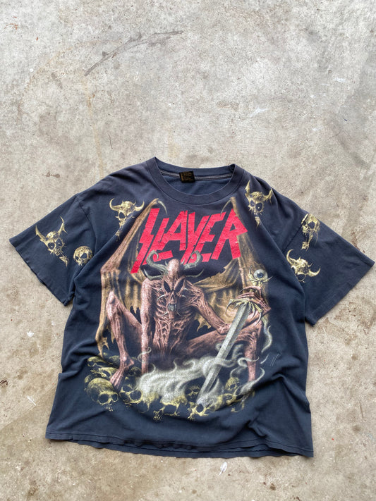 Vintage slayer 1993 AOP shirt size extra large