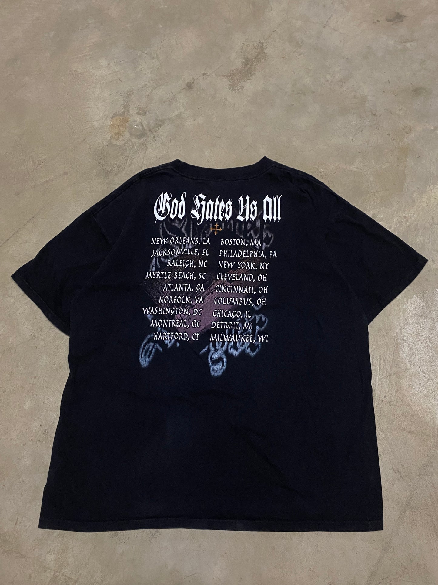 Vintage 2001 Slayer God Hates US all shirt Size XL