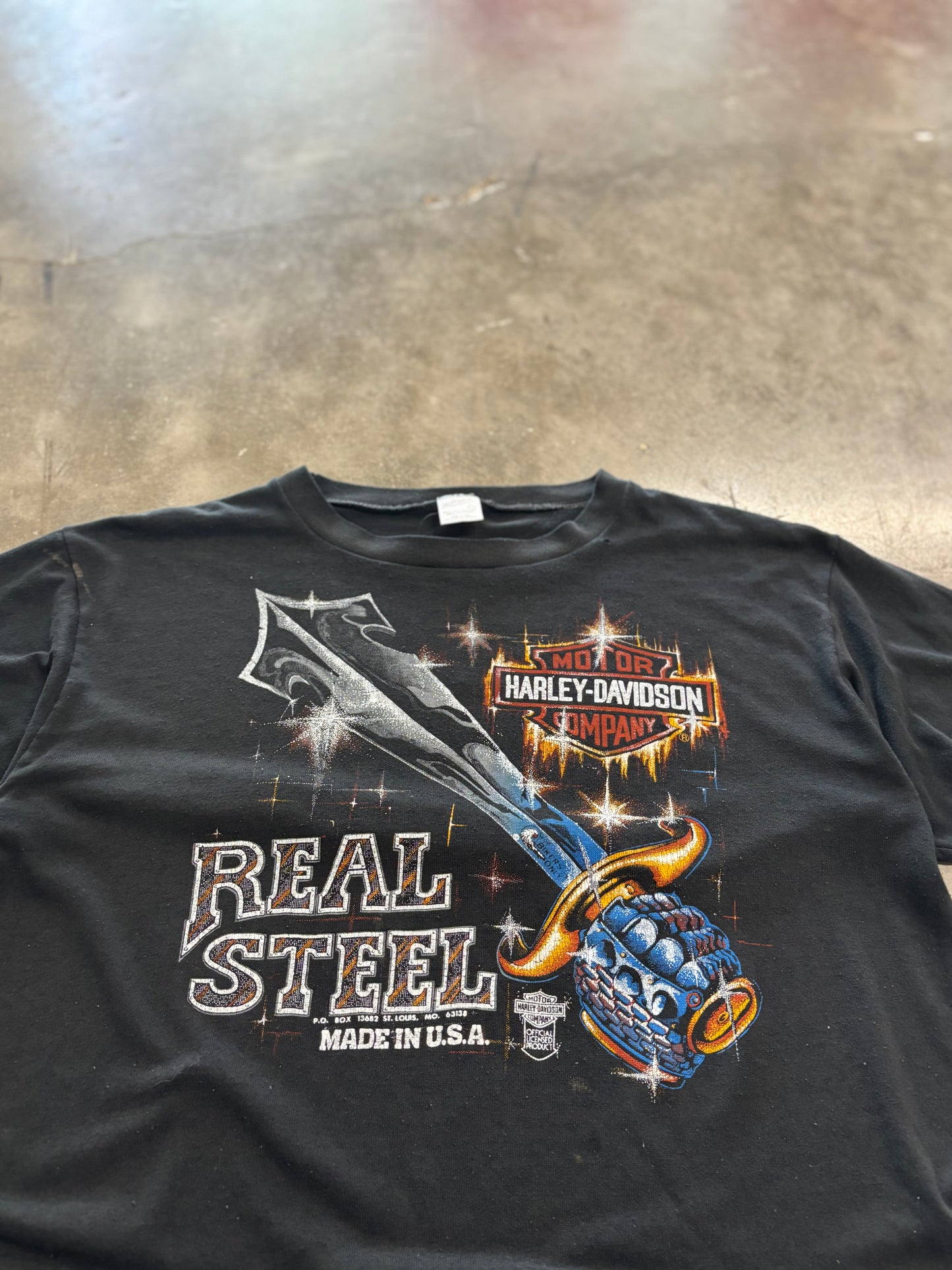 Vintage Harley Davidson Real steel shirt size large