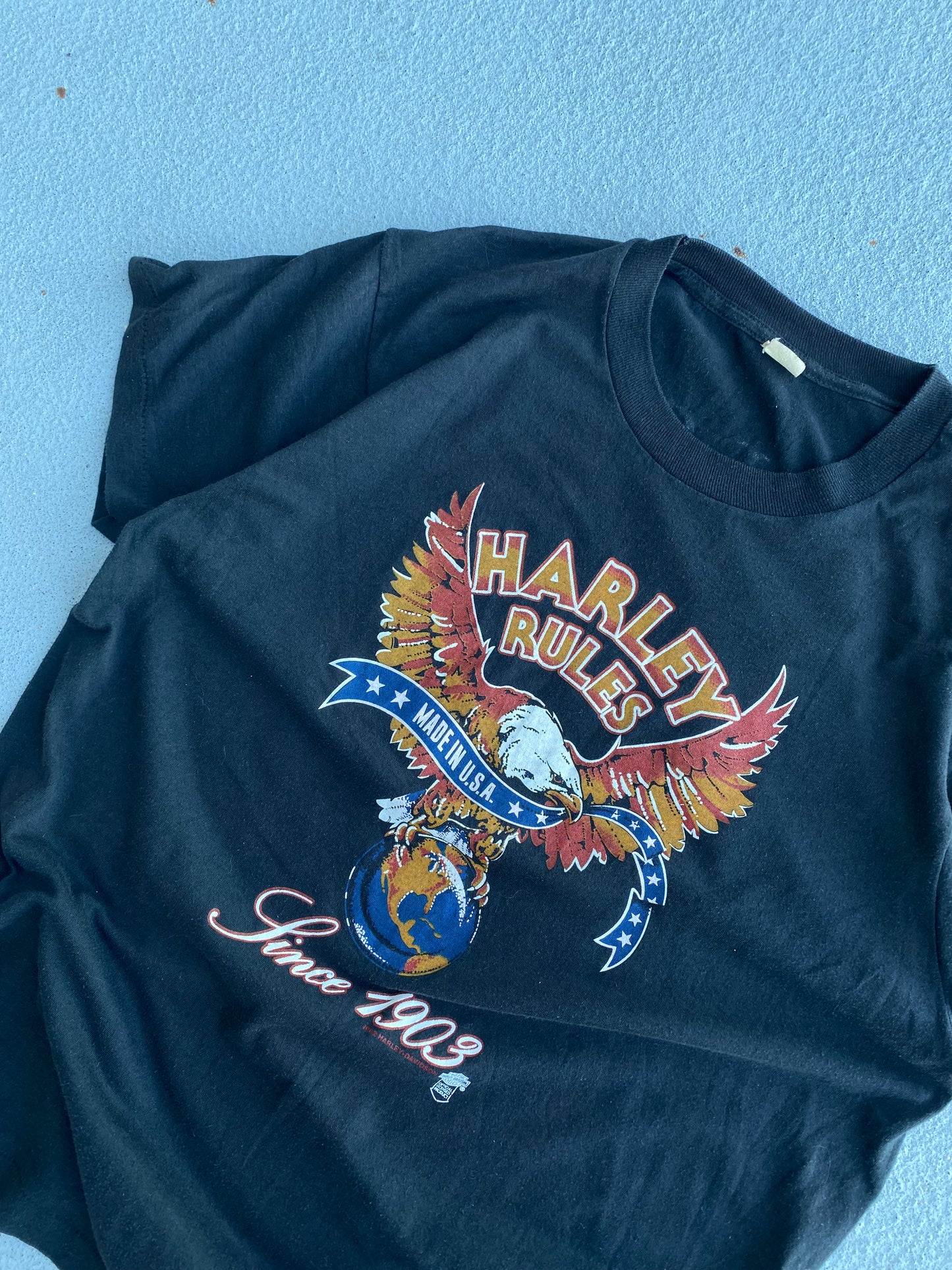 Vintage 1985 Harley Rules shirt size extra large