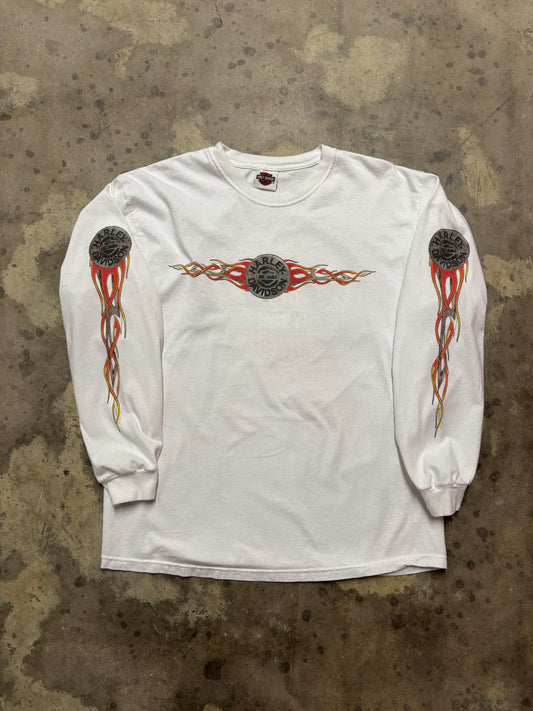 Vintage Harley Davidson Flame burst long sleeve size large