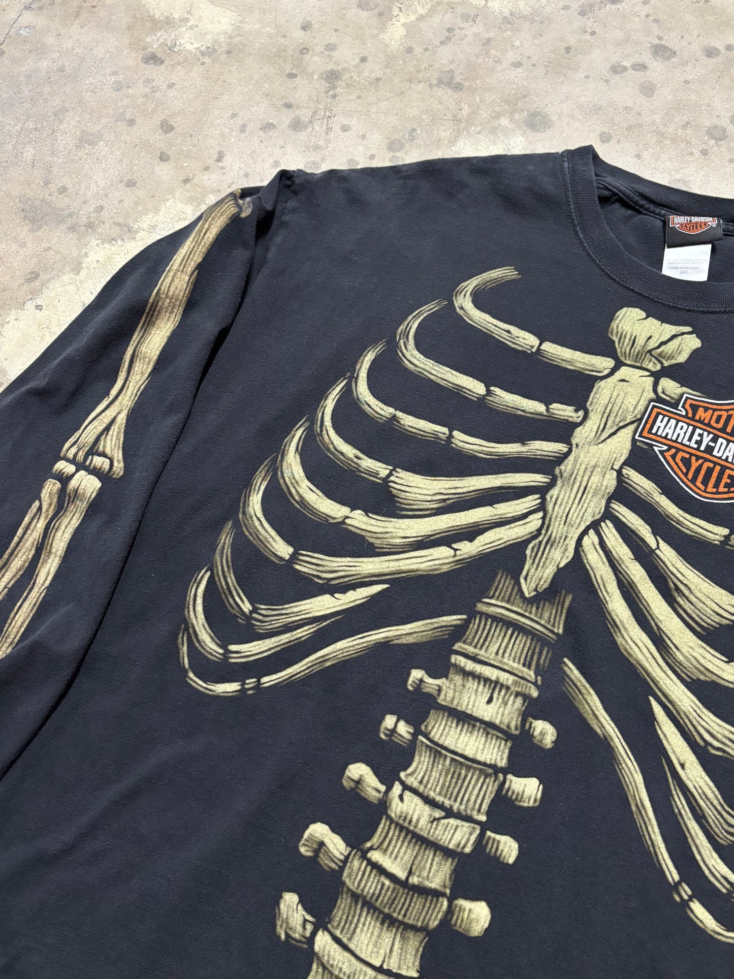 Vintage Harley Davidson long sleeve bones shirt size XXL