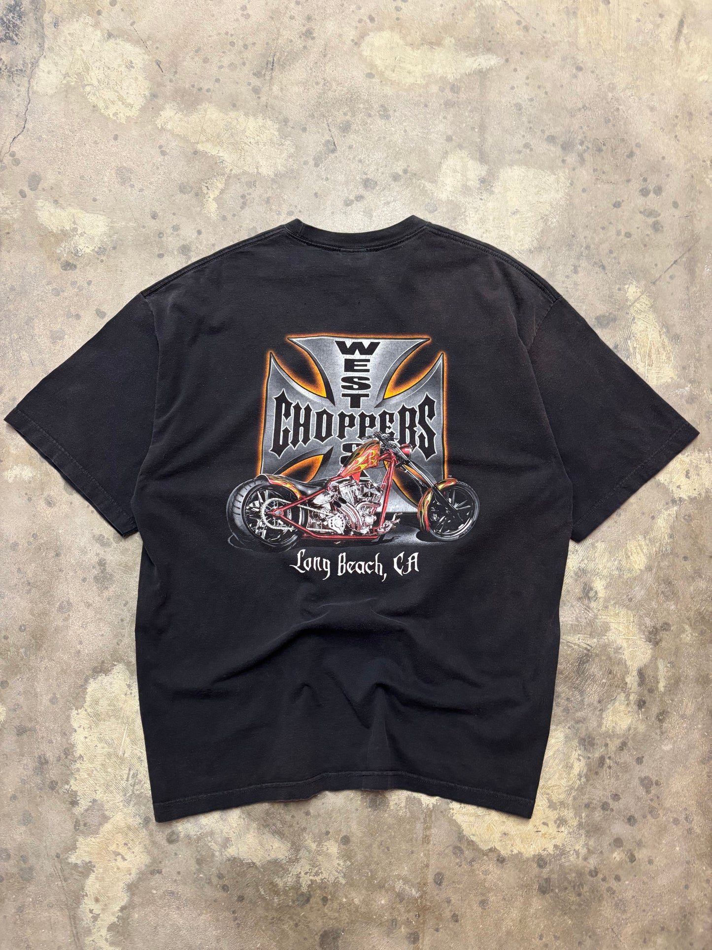 Vintage West Coast Choppers chrome shirt size xxl