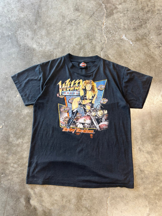 #3demblem vintage Harley Davidson wild breed shirt