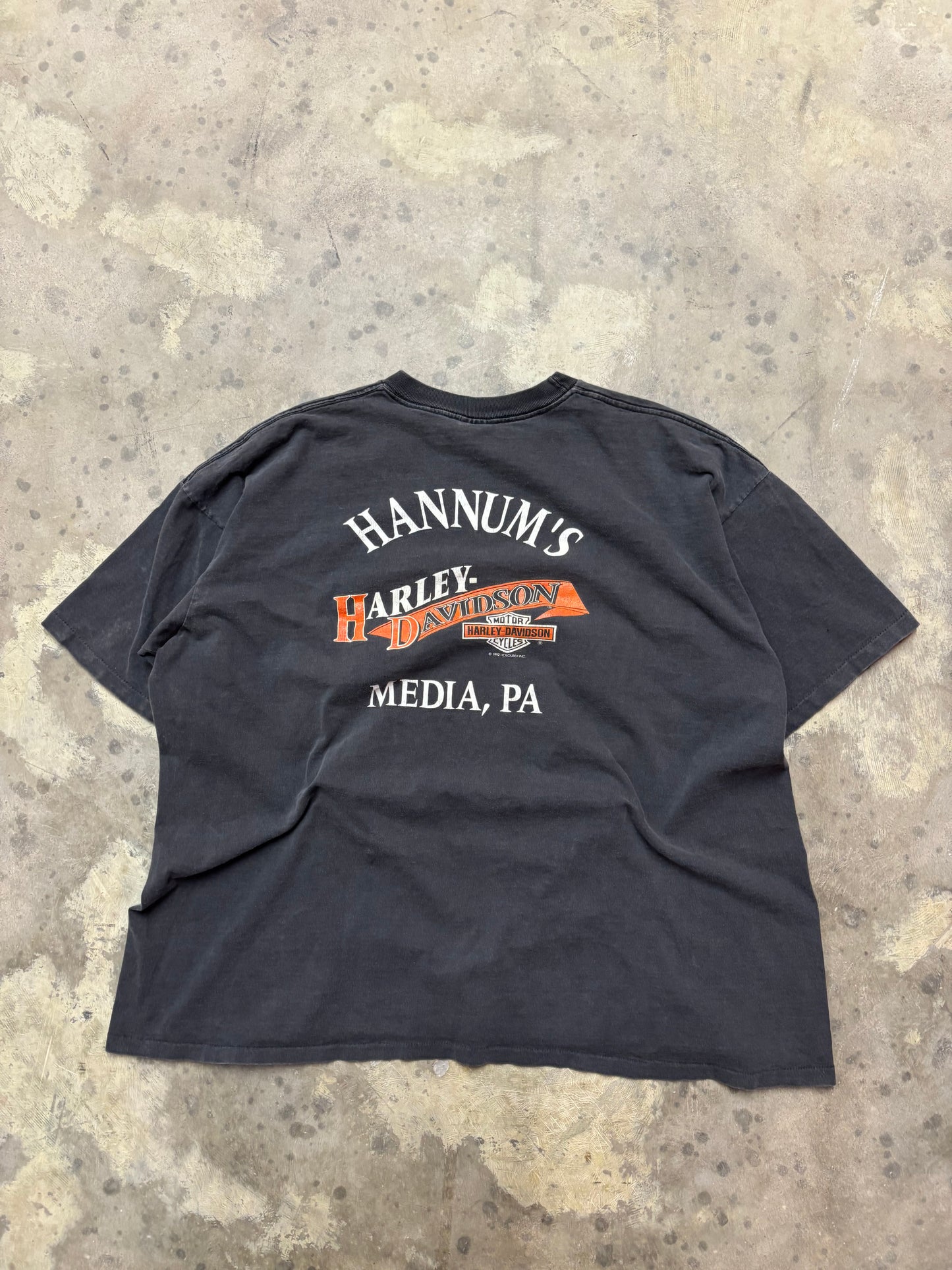 Vintage Haley Davidson rising flame shield shirt size XXXL