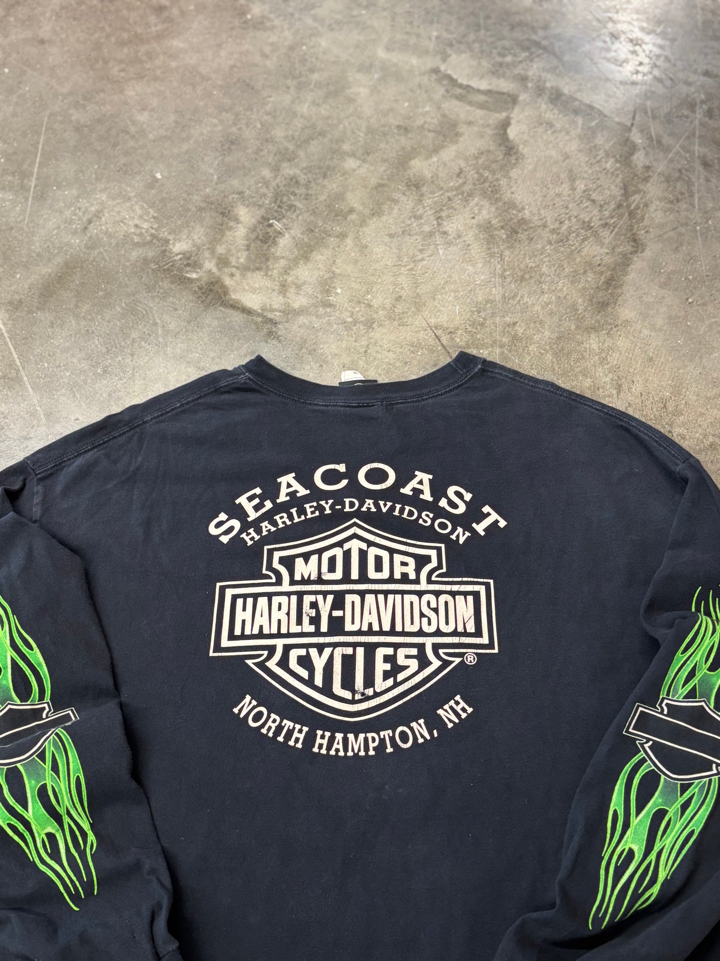 Vintage Harley Davidson Green long sleeve size xxl