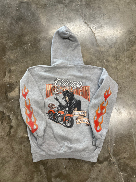 Vintage Harley Davidson Chicago zip up size large