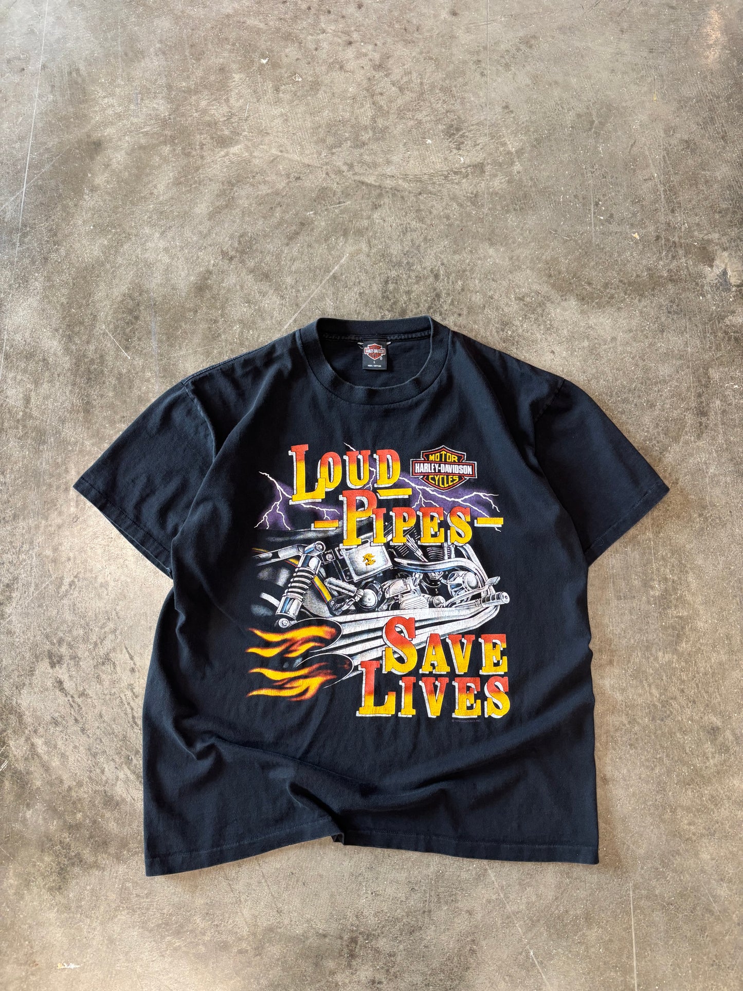 Vintage Harley Davidson Loud Pipes shirt size large