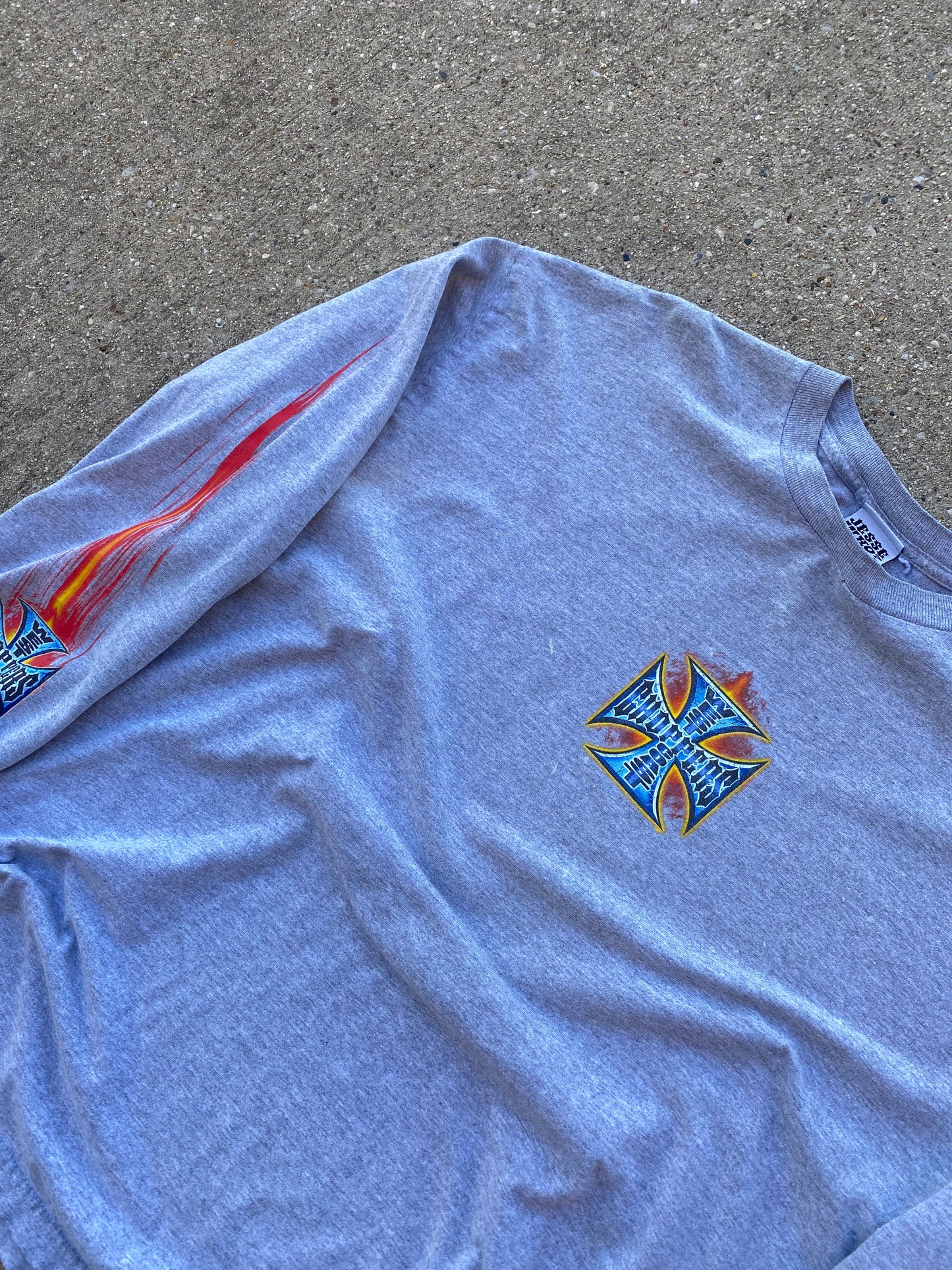 Vintage West Coast choppers flame long sleeve shirt size XXL