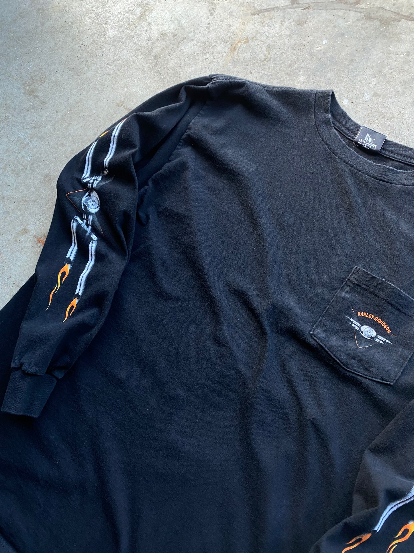 Vintage Harley Davidson Pocket tee long sleeve size extra large