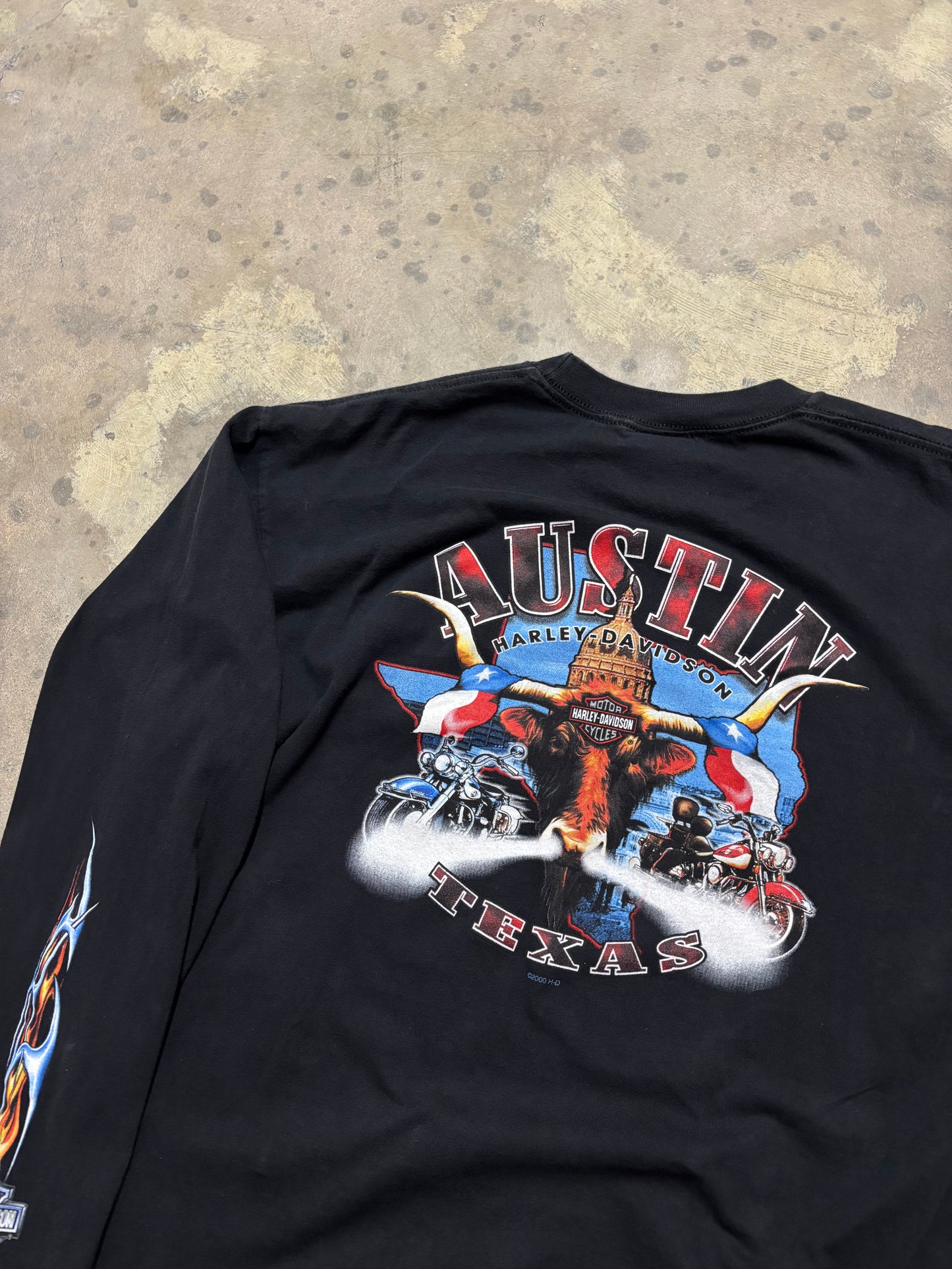 Vintage Harley Davidson chrome long sleeve shirt size XL