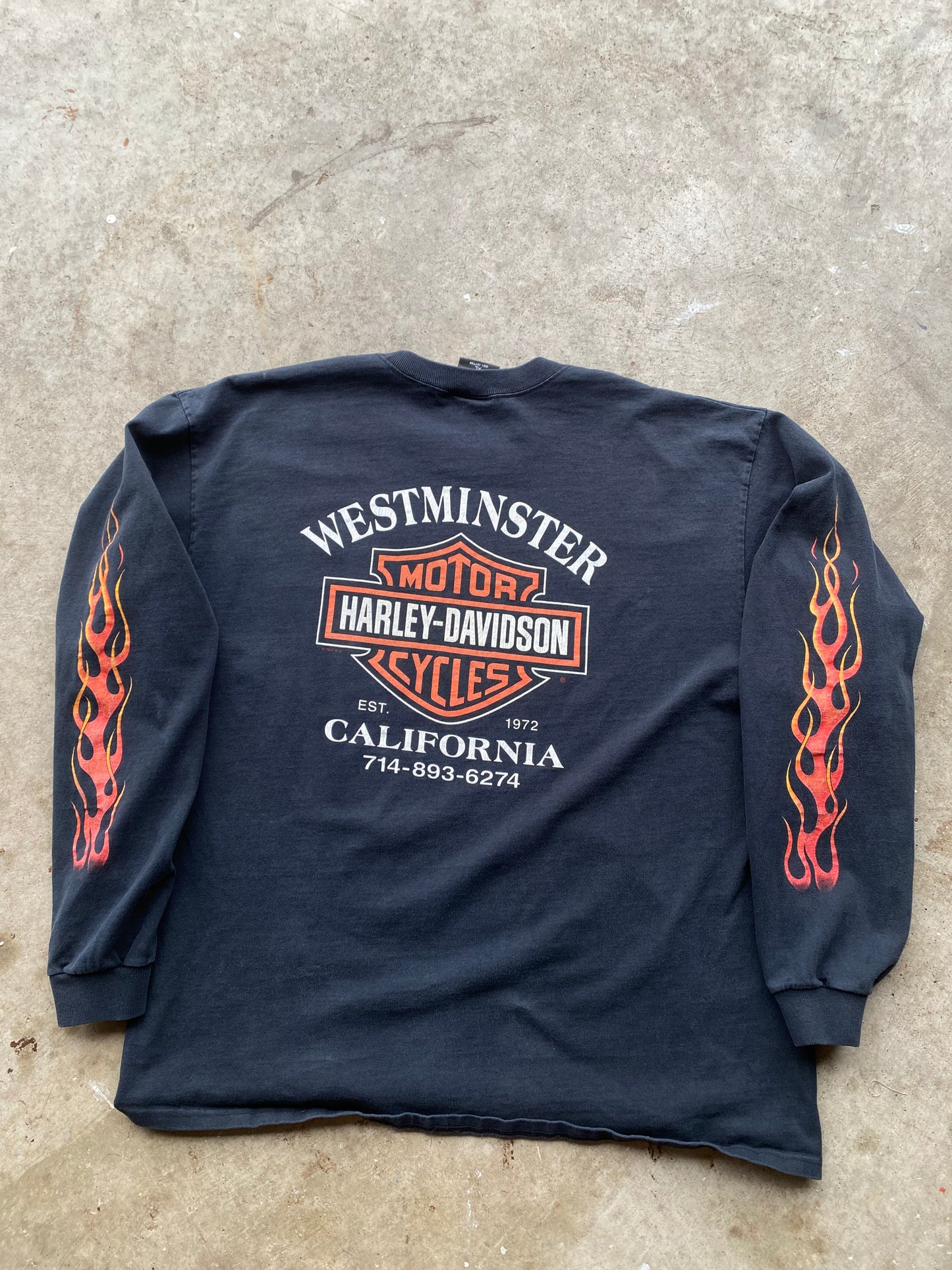 Vintage Harley Davidson Feel the heat long sleeve size extra large shirt