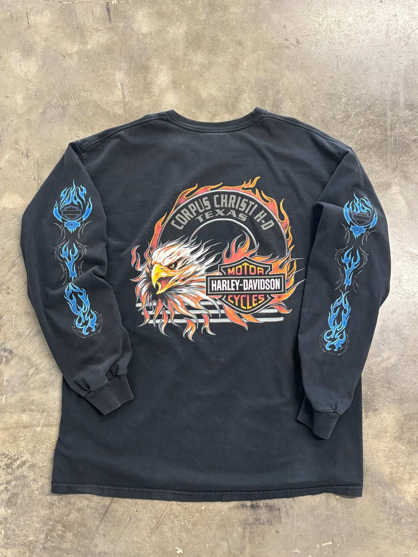 Vintage Harley Davidson Skull Pile long sleeve size xl