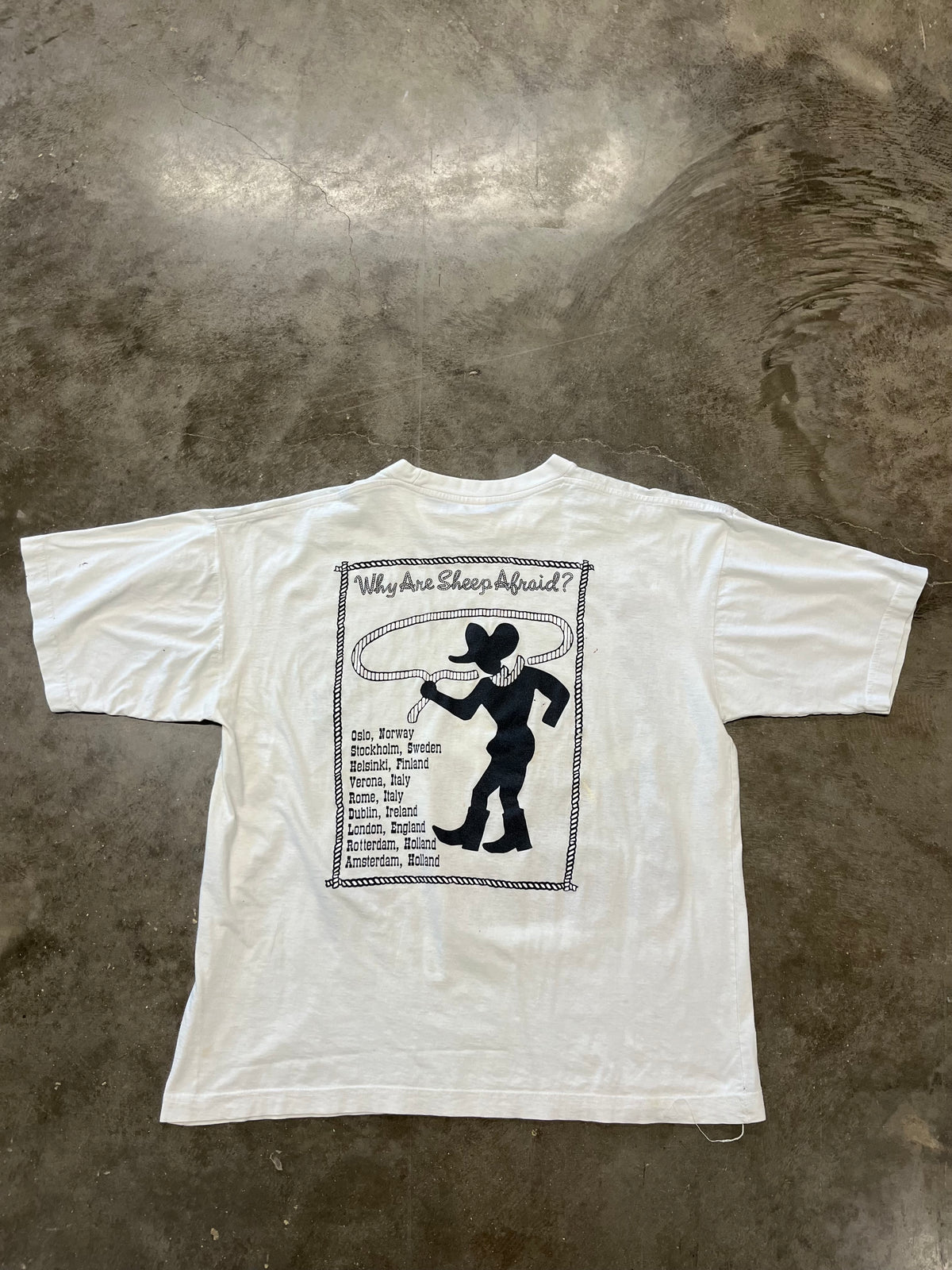 Vintage Pearl Jam Euro Tour shirt size extra large