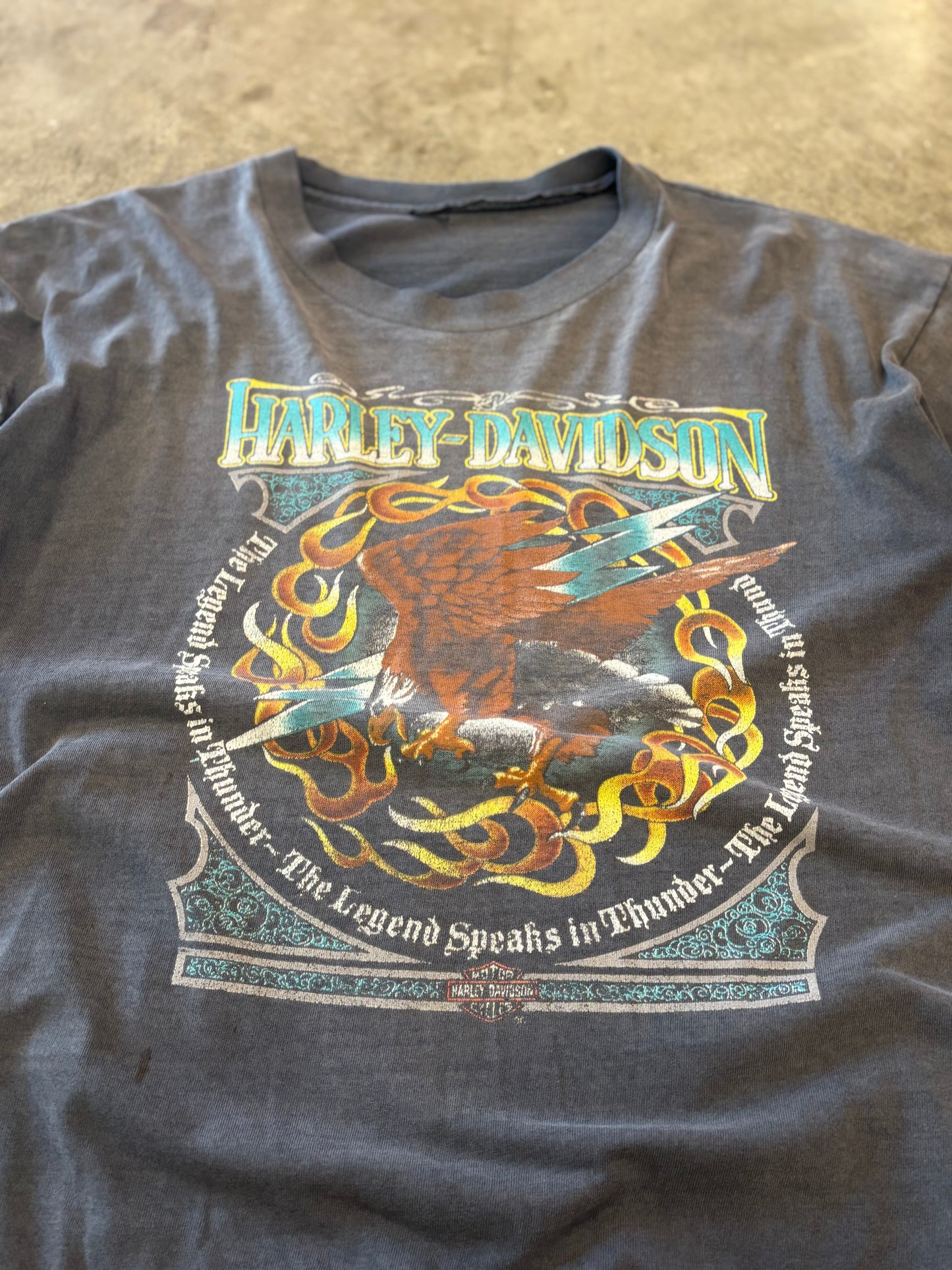 Vintage Harley Davidson Eagle fader shirt size xl