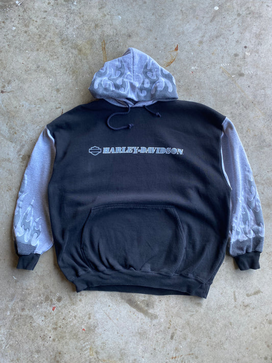 Vintage Harley Davidson Flaming Hoodie size XXL