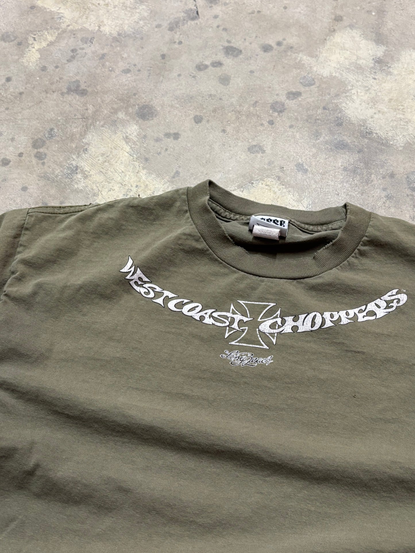 Vintage green West Coast Choppers shirt size large